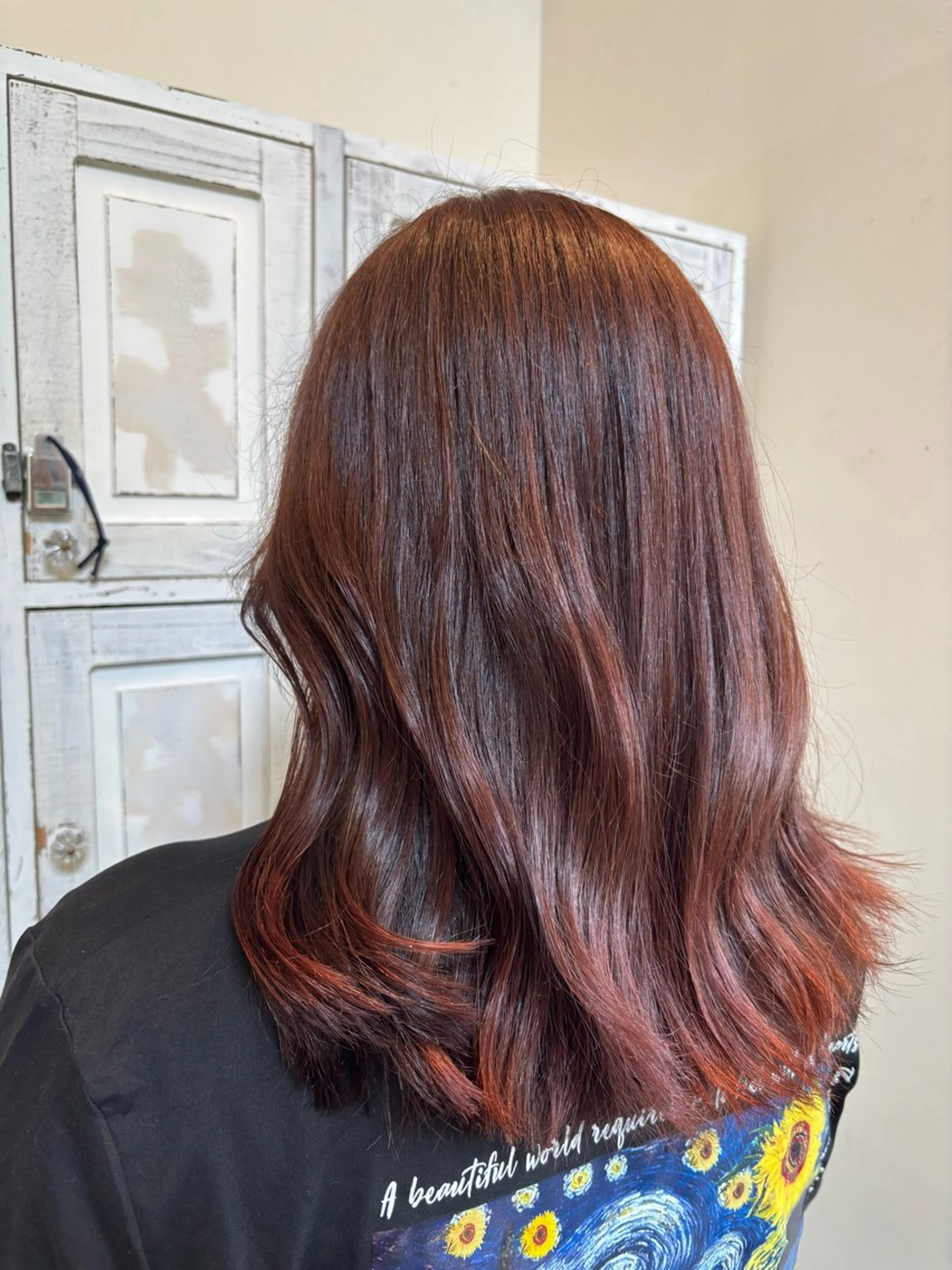 ミディアム カラー ブラウンカラー ピンクカラー ピンクブラウン モデル募集中🐰 豊橋/金城未帆🌙のヘアスタイル