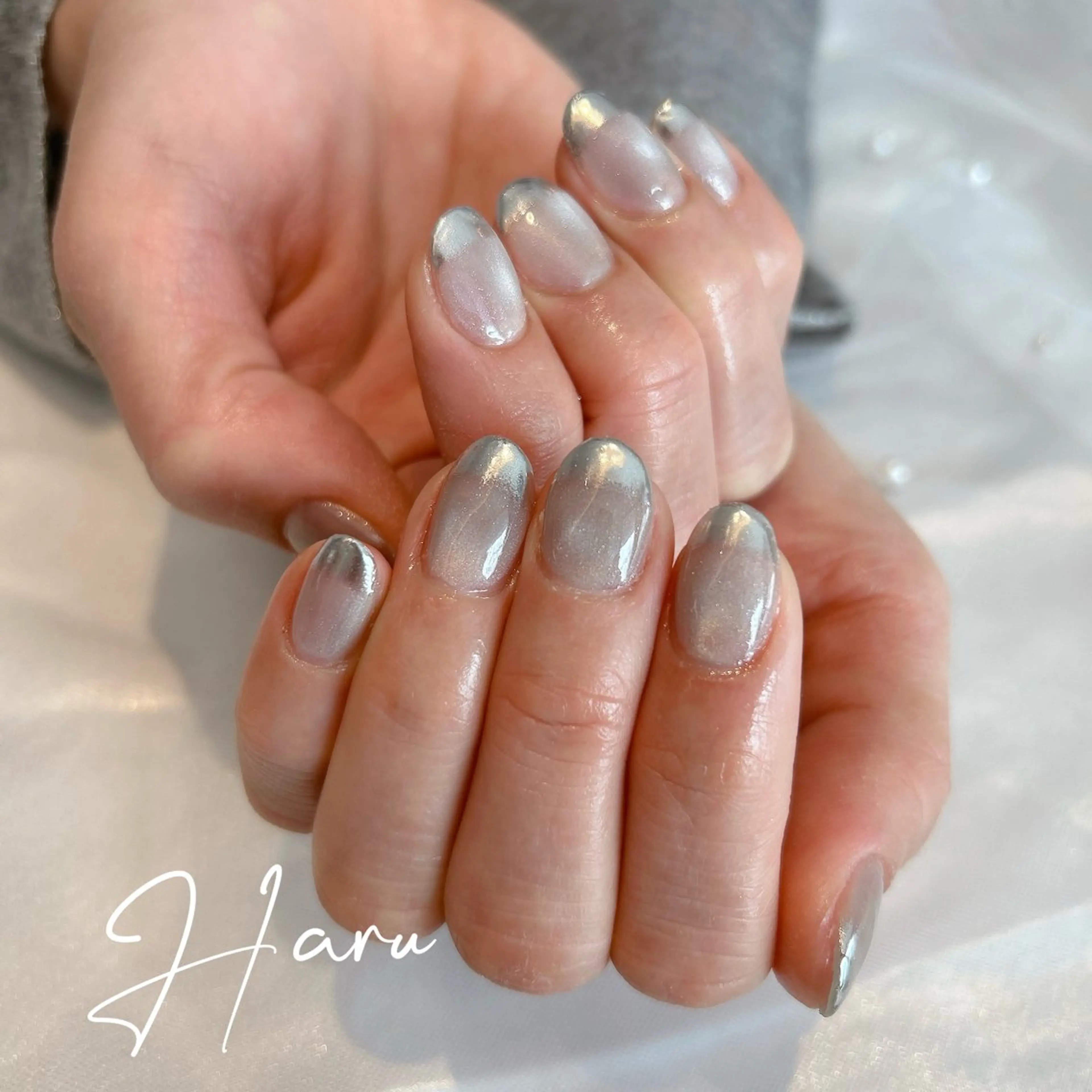 ネイル マグネットネイル ミラーネイル ハンドネイル Haru .mのネイルデザイン