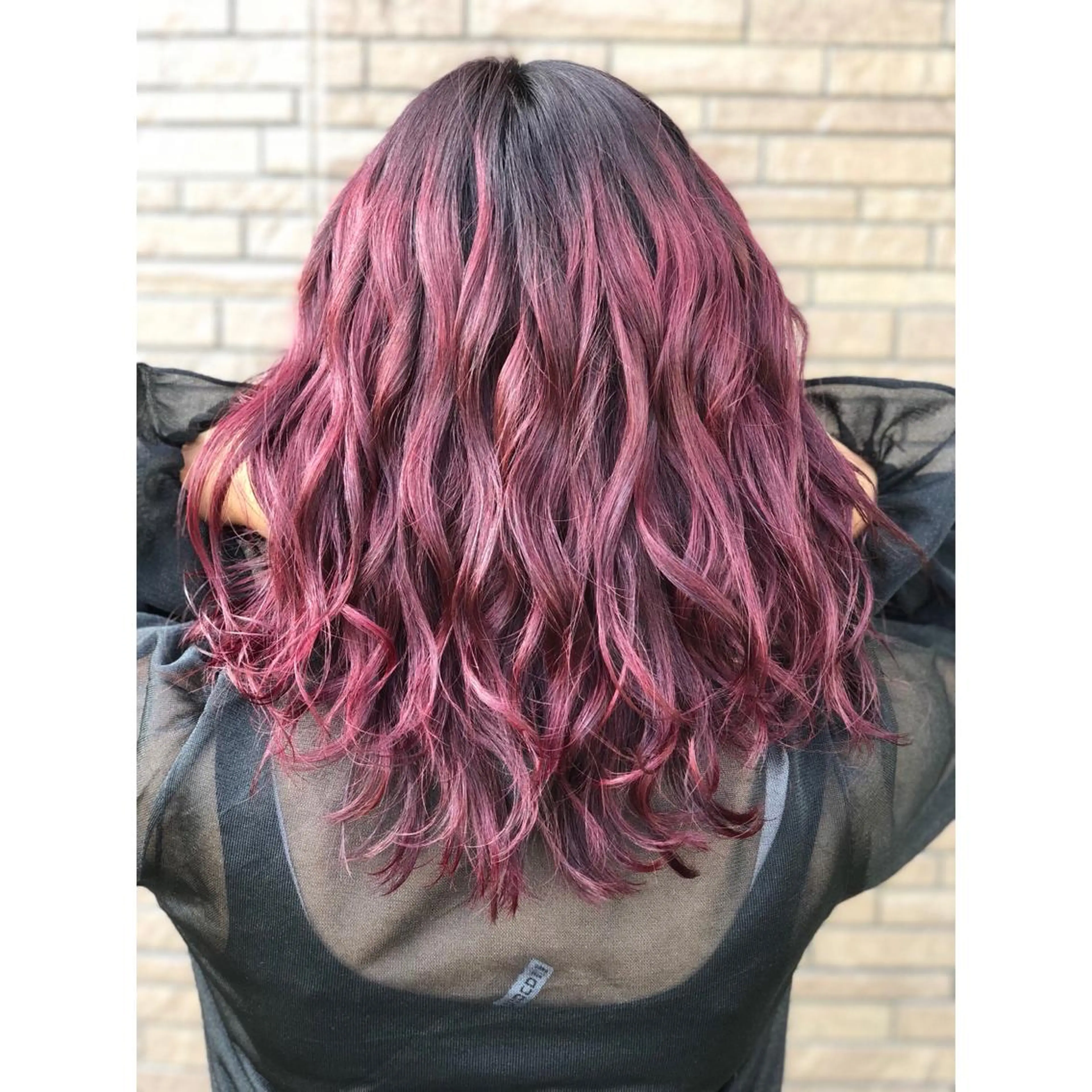 ミディアム カラー バレイヤージュ デザインカラー グラデーションカラー ハイライトカラー ハイトーンカラー アンドウ ユウ/ レイヤーカット/韓国のヘアスタイル