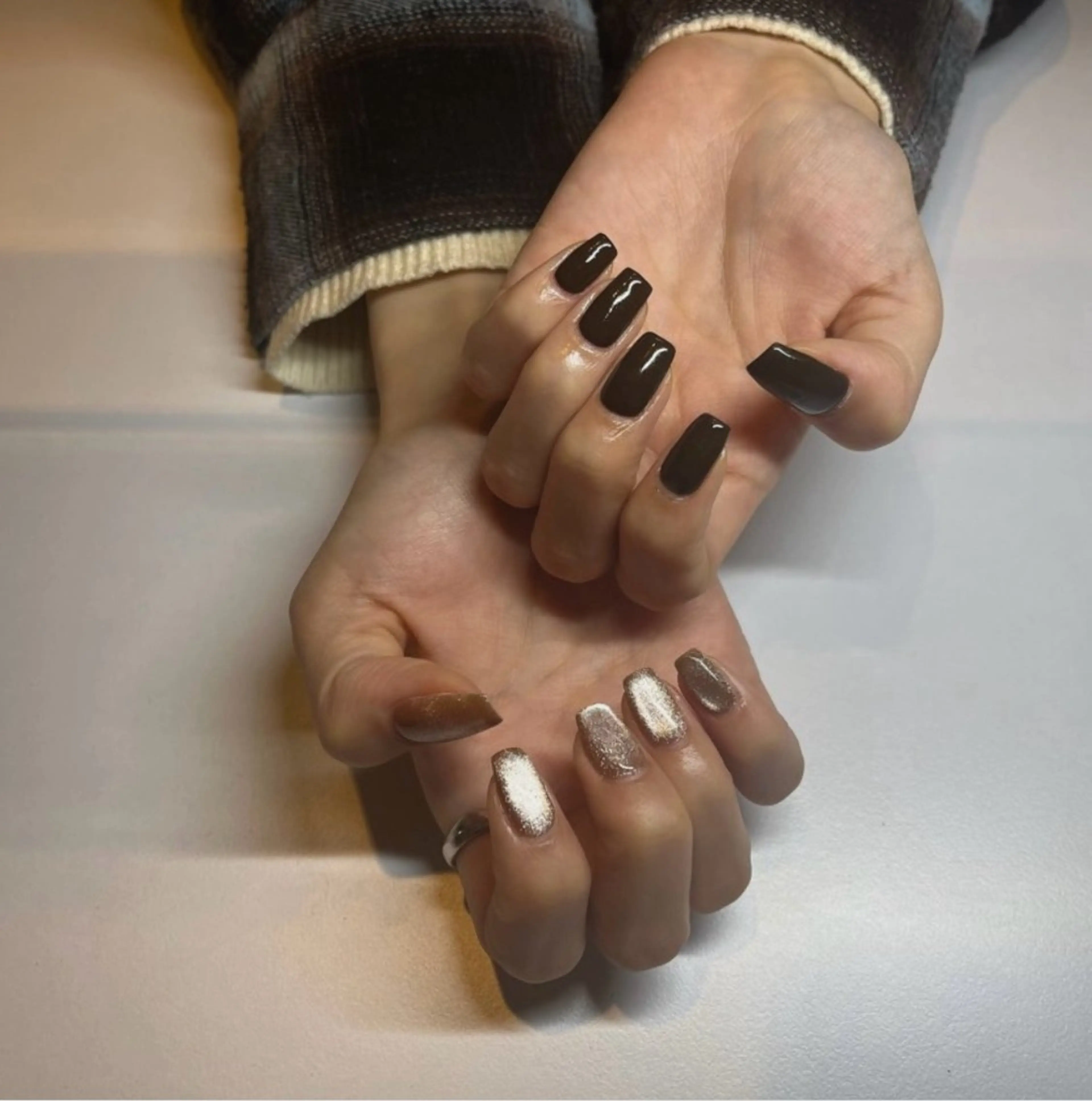 ネイル マグネットネイル ワンカラーネイル E bella 【ベラ】所属・miyuu 【E bella 】のネイルデザイン