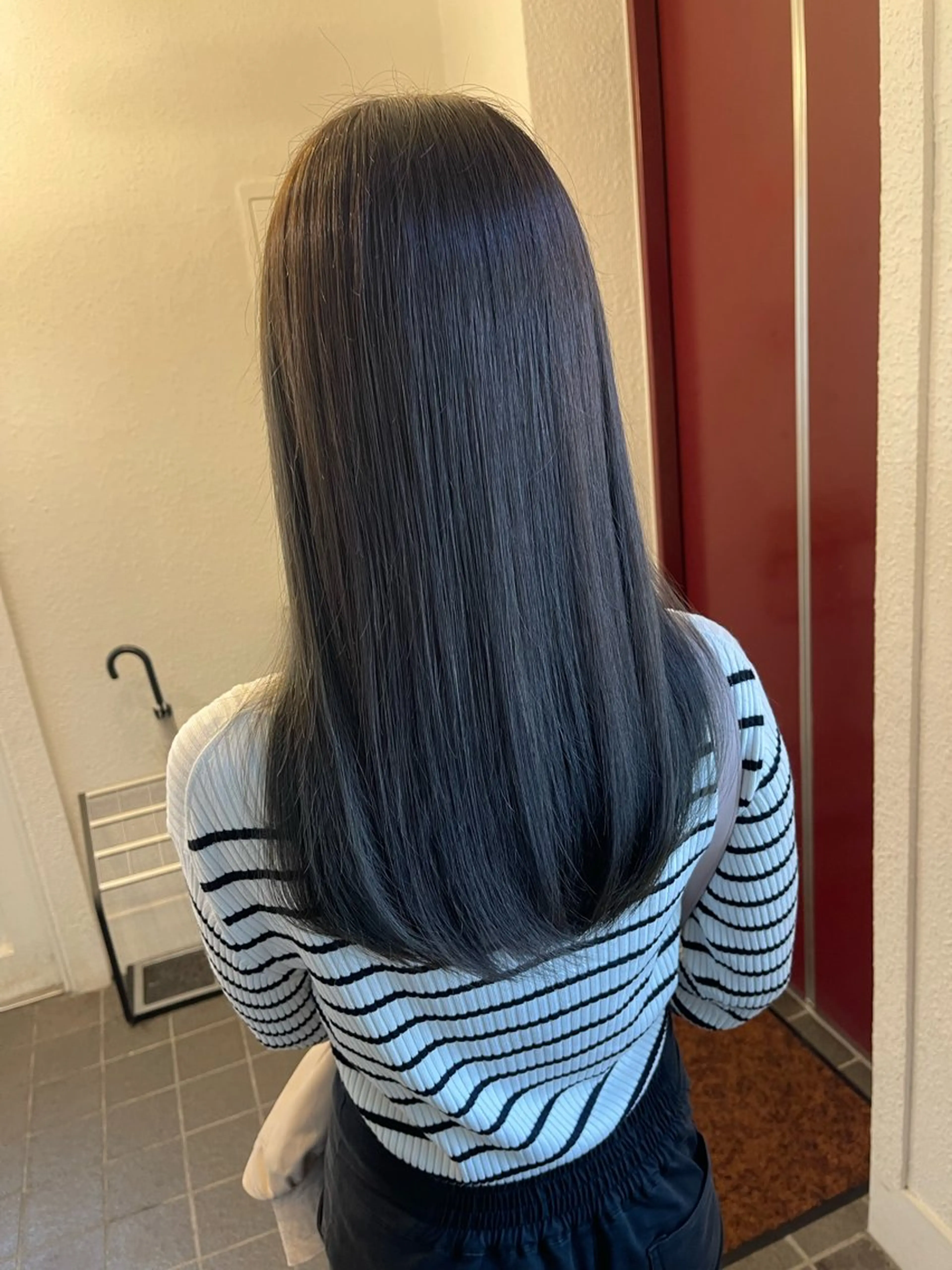 セミロング カラー 竹下 了史のヘアスタイル