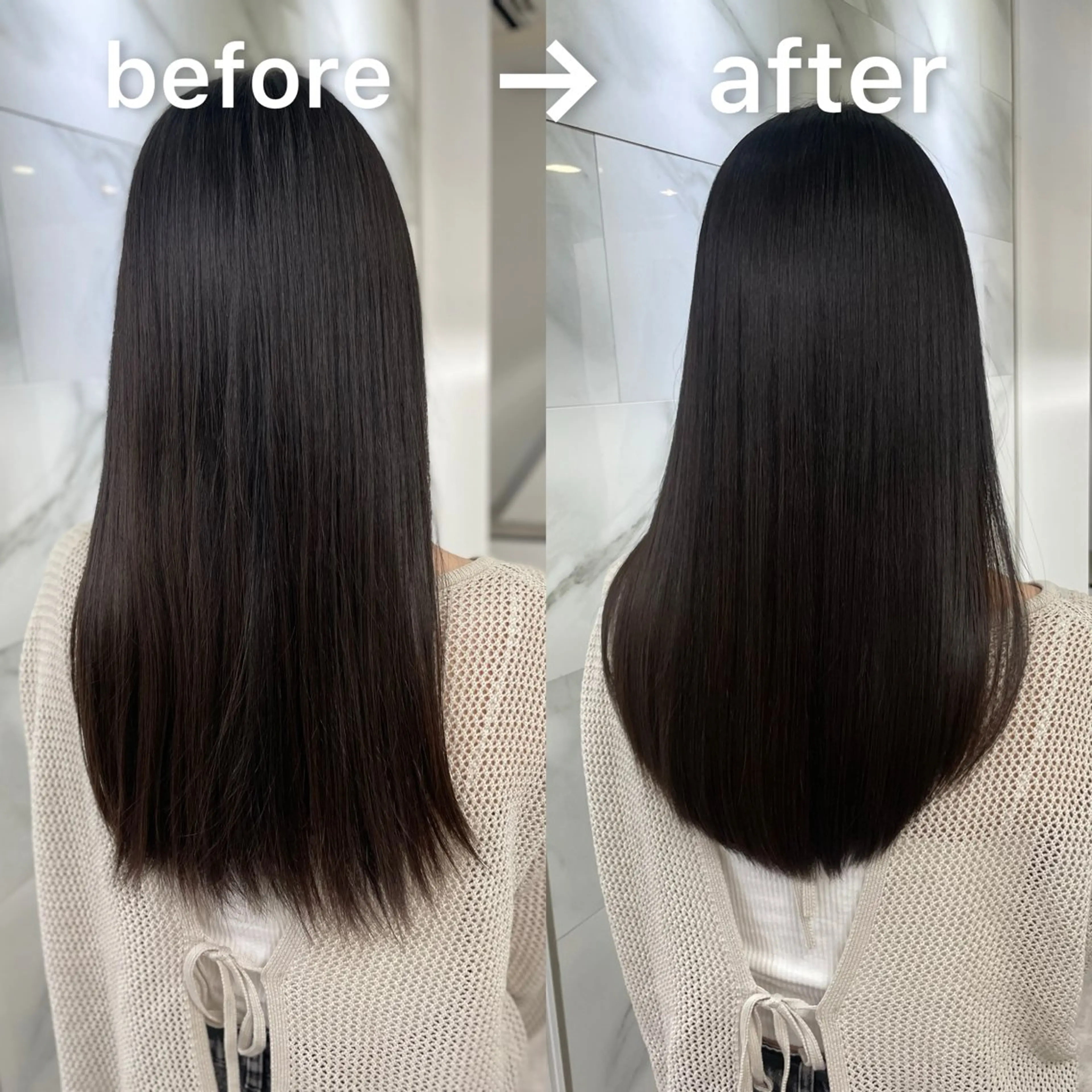 セミロング 髪質改善カラー ショートボブ専門のヘアスタイル