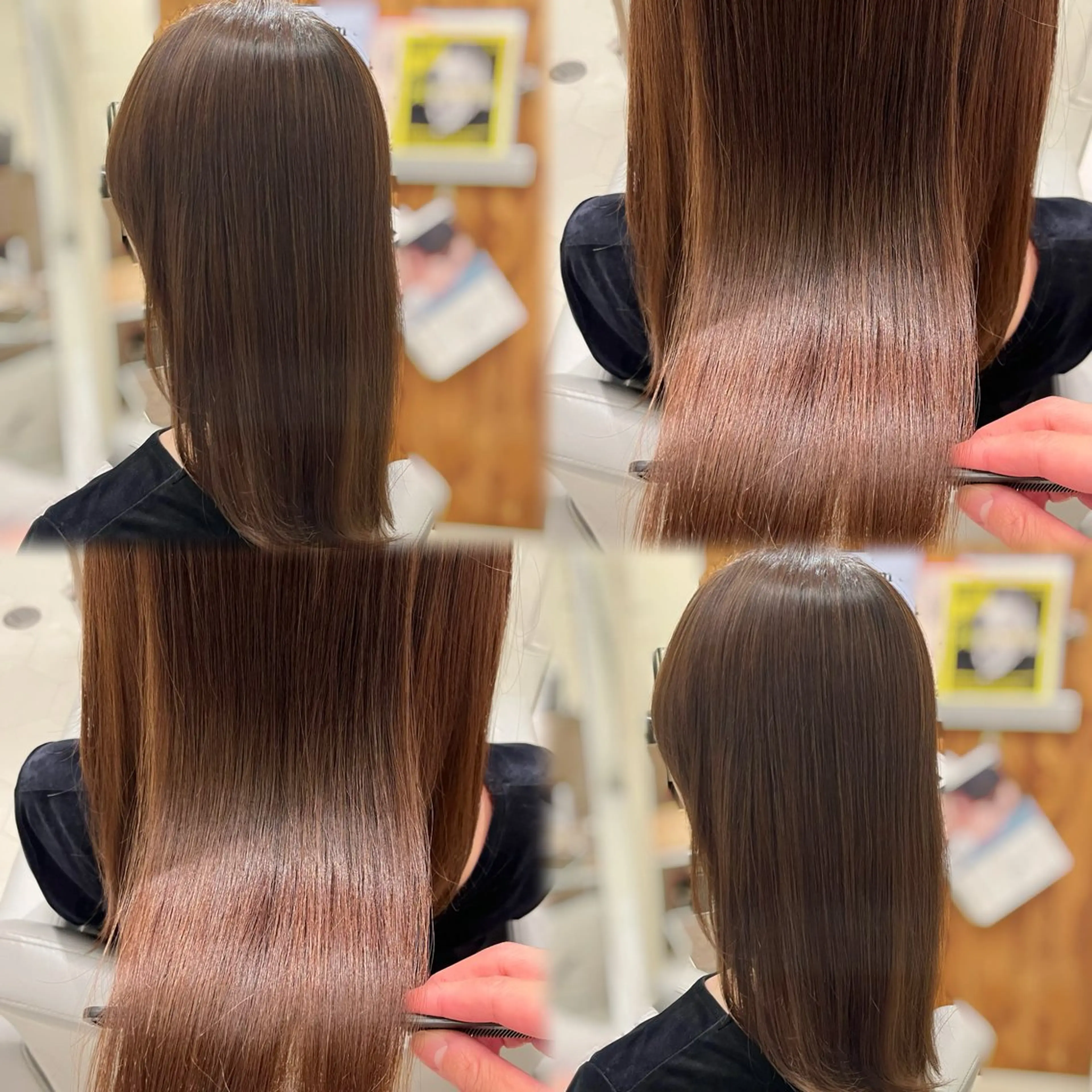 ロング くせ毛 髪質改善 トリートメント 酸性ストレート カット 縮毛矯正 髪質改善/縮毛矯正 艶髪🔥高杉のヘアスタイル