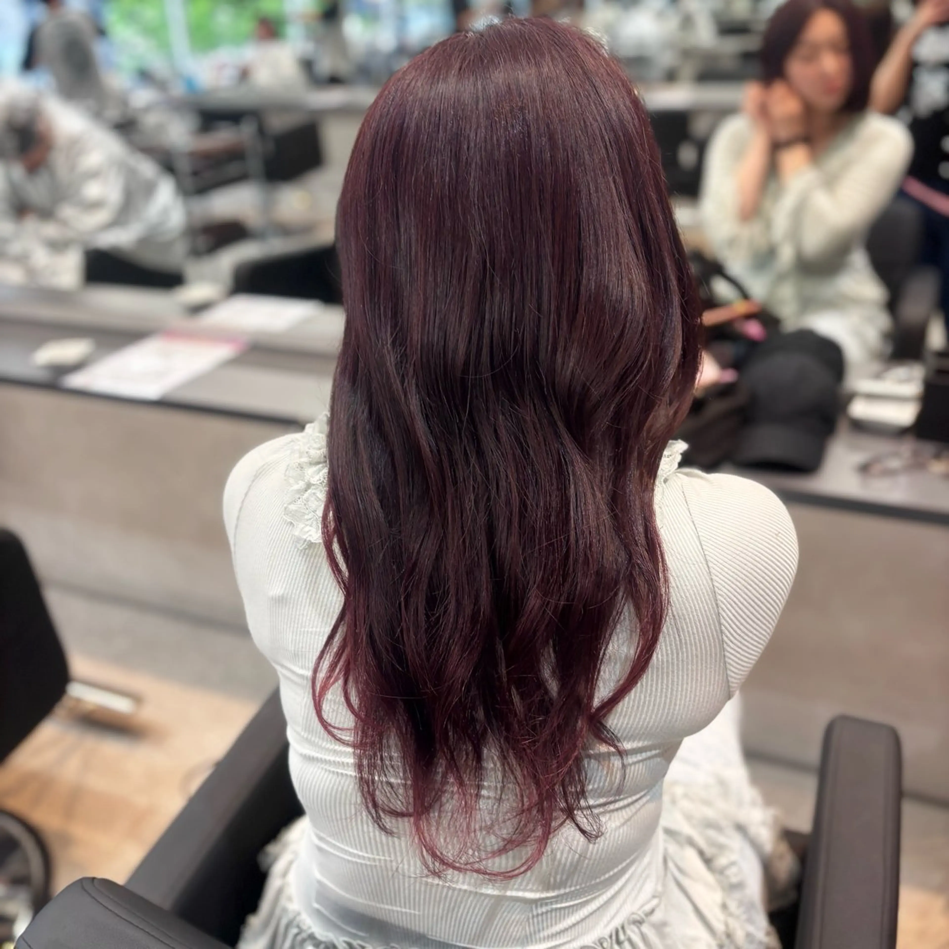 ロング カラー ピンクカラー カット ヘアカラー チサト🍨/仙台 /レイヤー🪽‪🤍のヘアスタイル