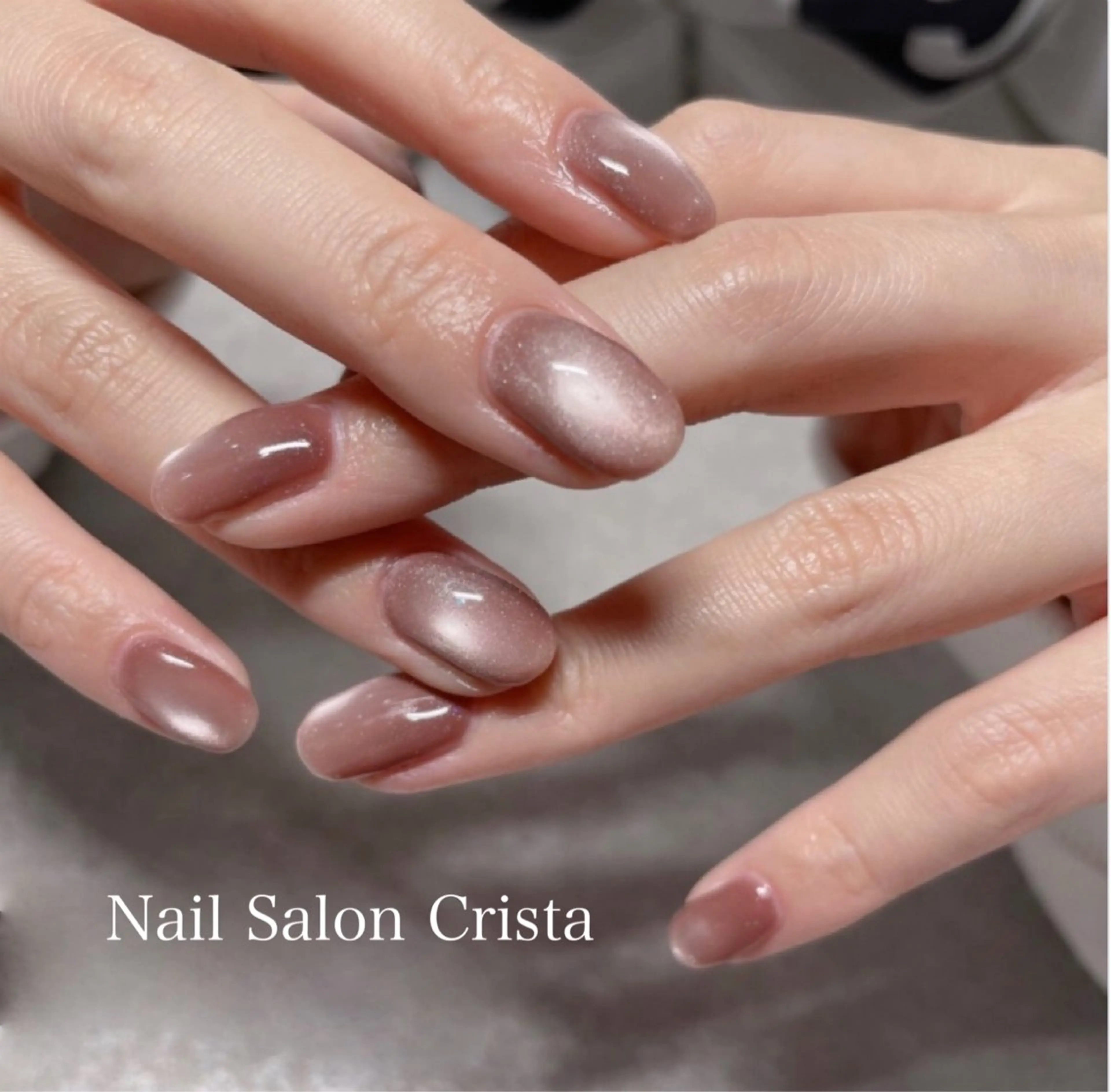 ネイル ジェルネイル マグネットネイル オフィスネイル ワンカラーネイル パラジェル ハンドネイル CRISTA MOMOのネイルデザイン