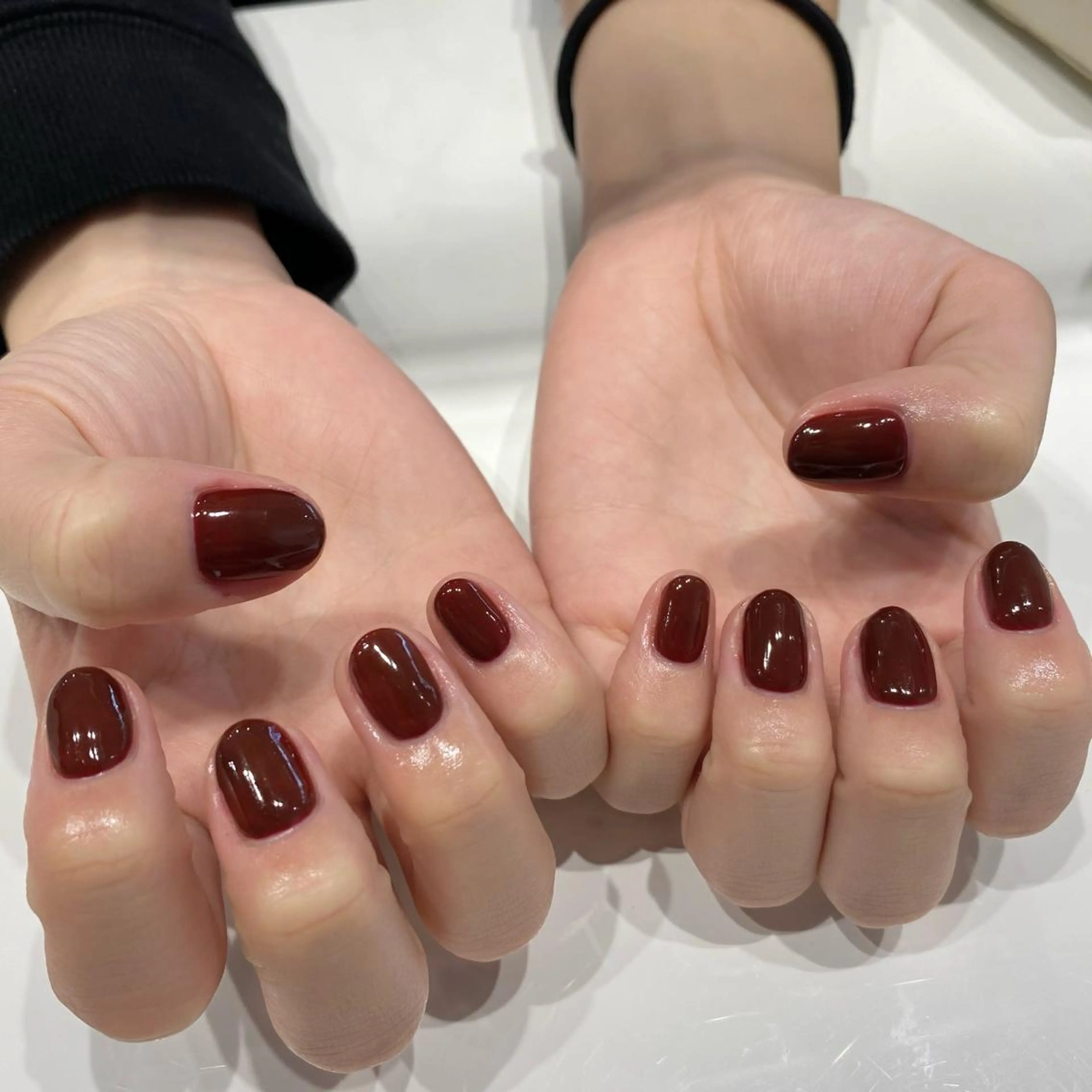 ネイル ボルドー 鎌田 玲奈のネイルデザイン