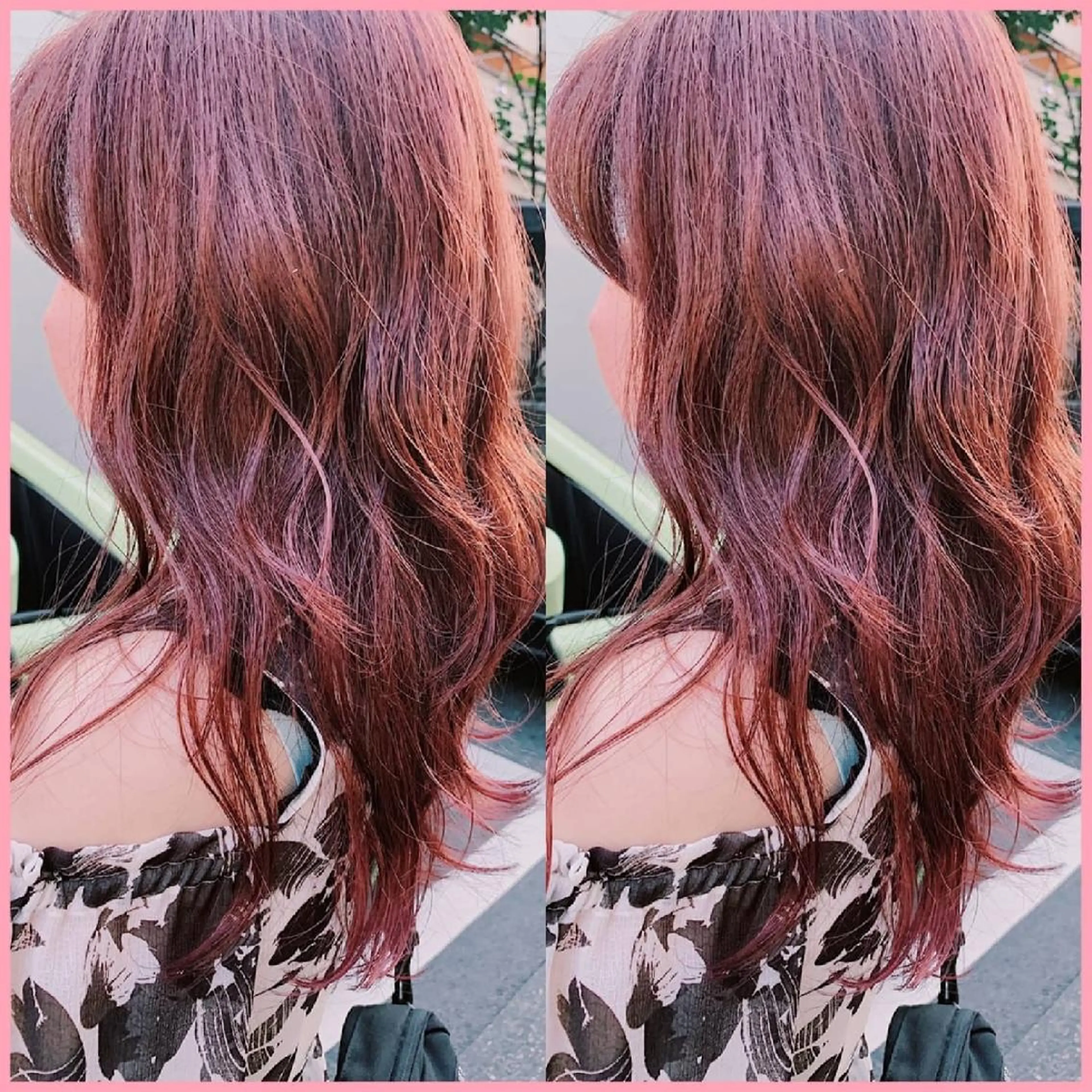 ロング カラー ベージュカラー ブリーチ ボルドーカラー インナーカラー ラベンダーカラー 田中 孝征のヘアスタイル