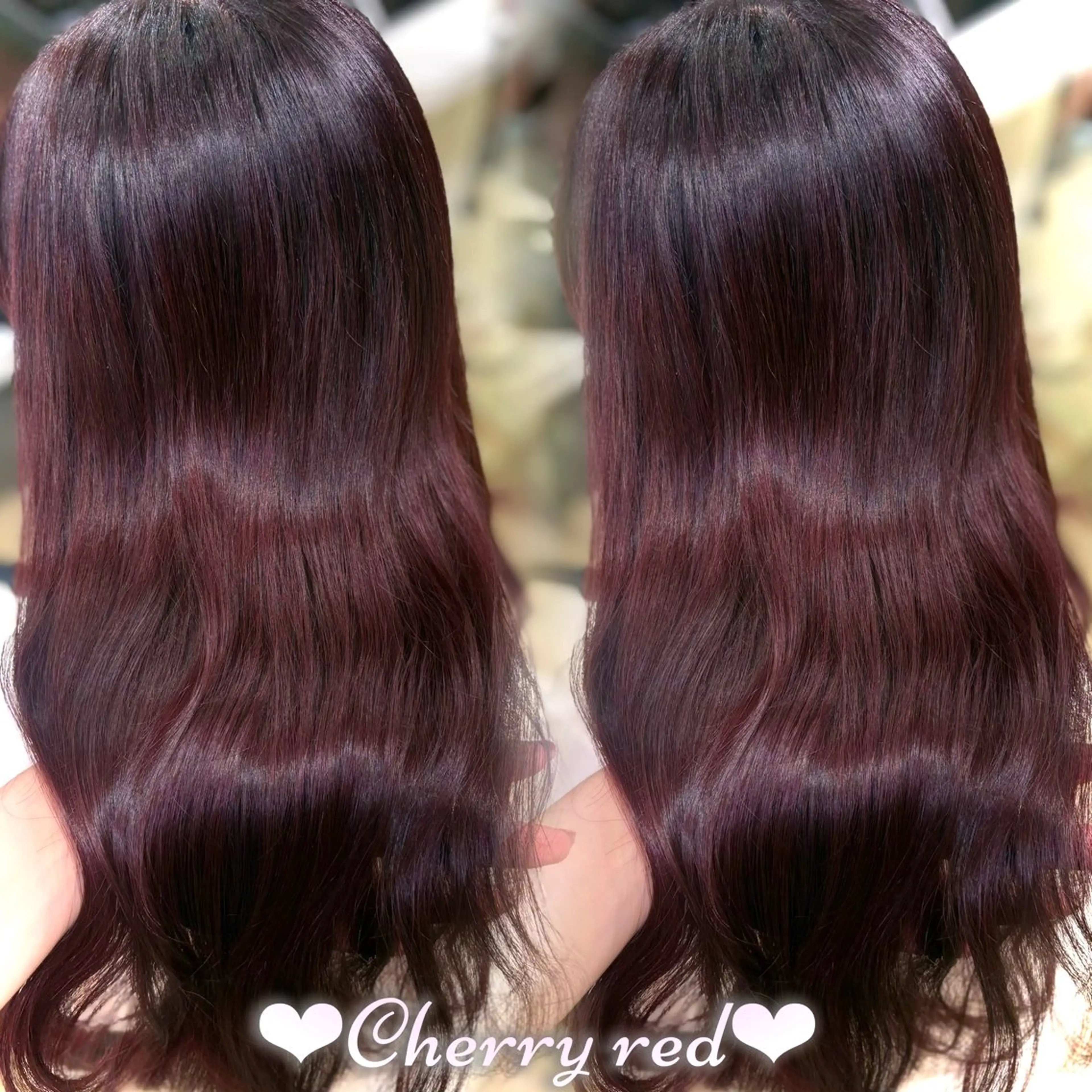 ロング カラー ブリーチ ダブルカラー ブリーチなしカラー レッドカラー カット ヘアカラー 新宿/透明感カラー /韓国ヘアKANA♡のヘアスタイル