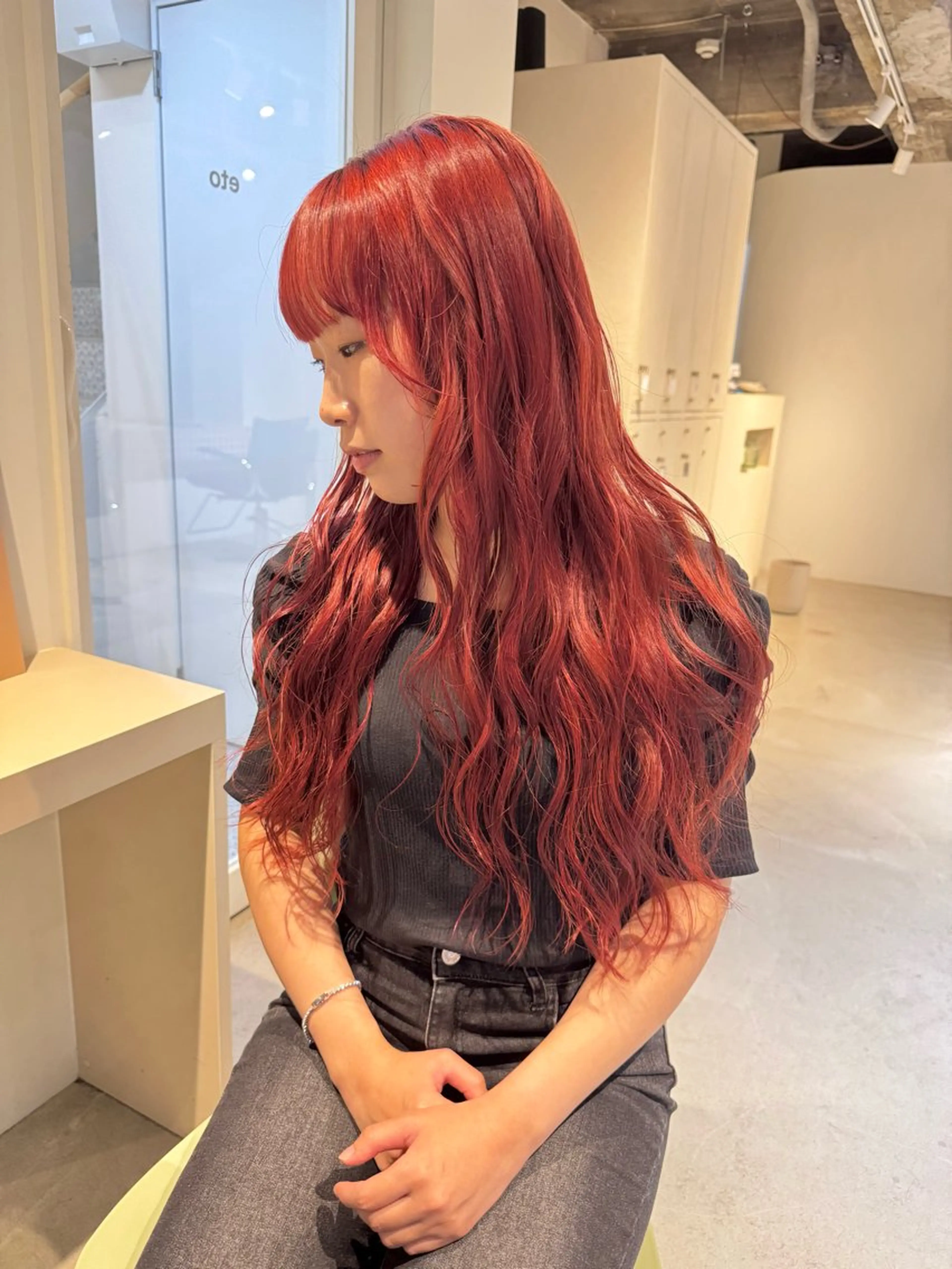 ロング カラー 切りっぱなしボブ ショートボブ アッシュ ベージュカラー ブリーチ 髪質改善マスター 長尾勇弥/梅田中津のヘアスタイル