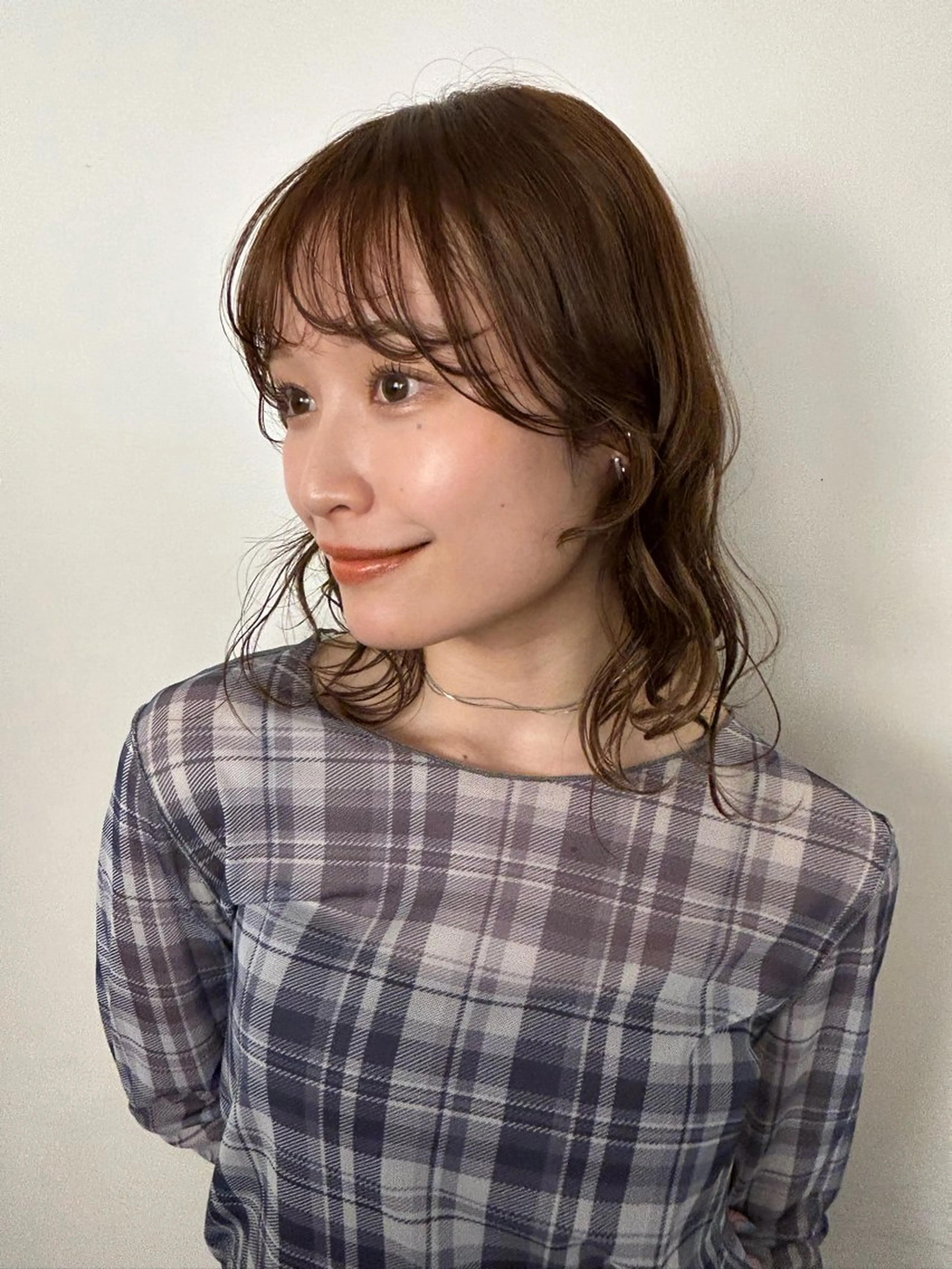 ミディアム カラー ブラウンカラー テラコッタ カット ヘアカラー ボブレイヤー/ カラー診断/Amiのヘアスタイル