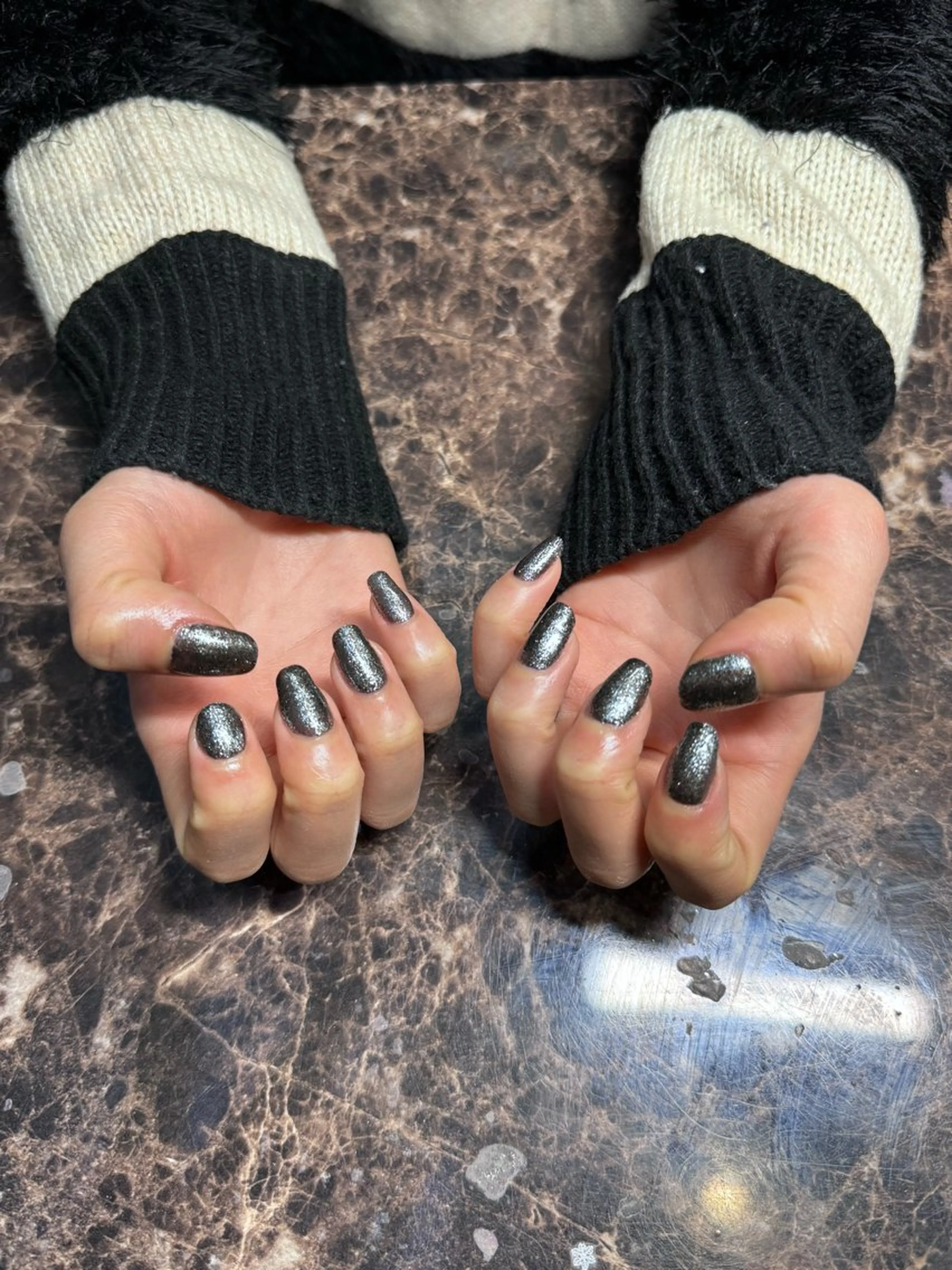 ネイル ラメ(グリッター) ワンカラーネイル IROHA NAIL Mihoのネイルデザイン