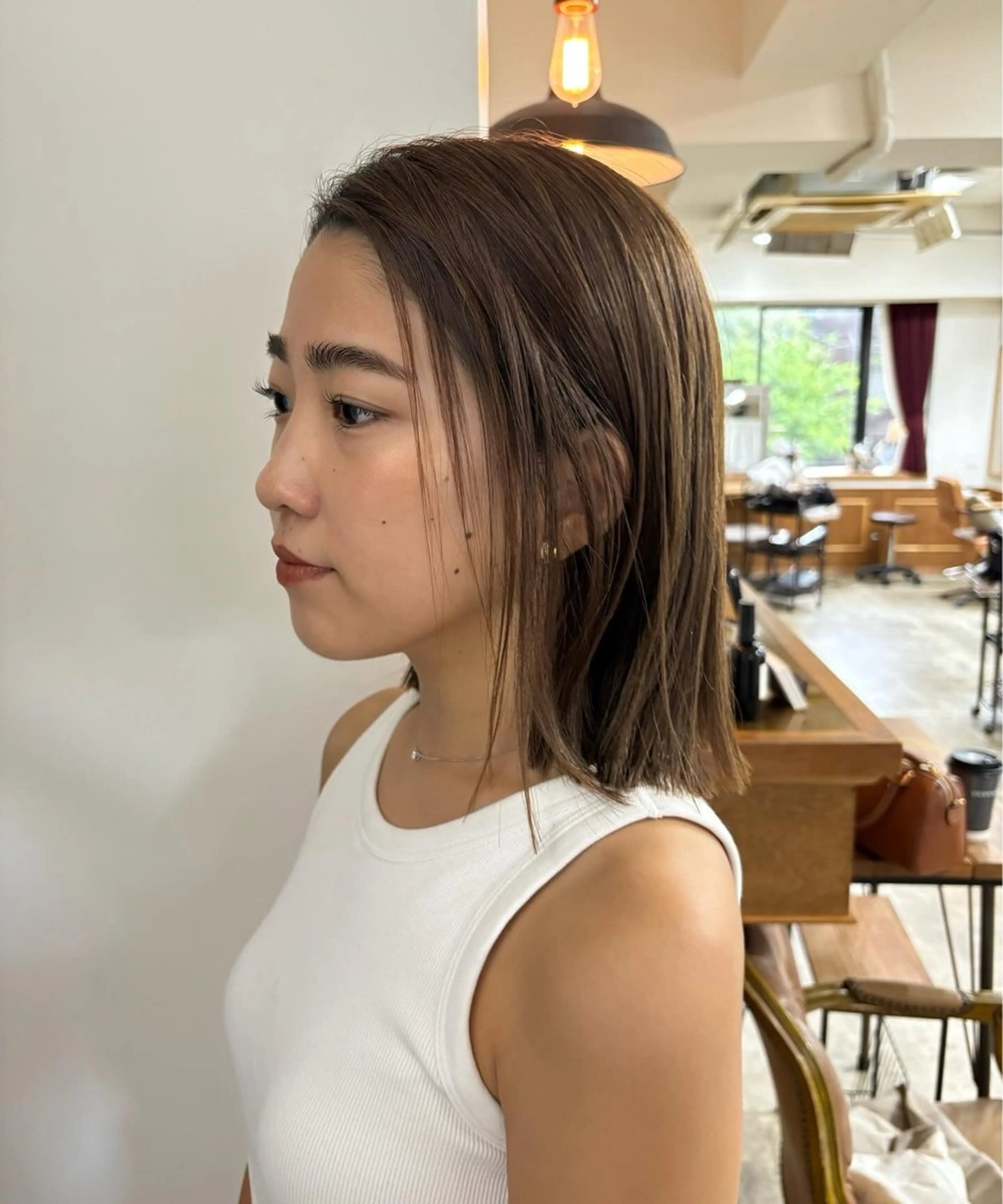 ショート カラー ボブ 酸性ストレート カット 縮毛矯正 トリートメント takada kohのヘアスタイル