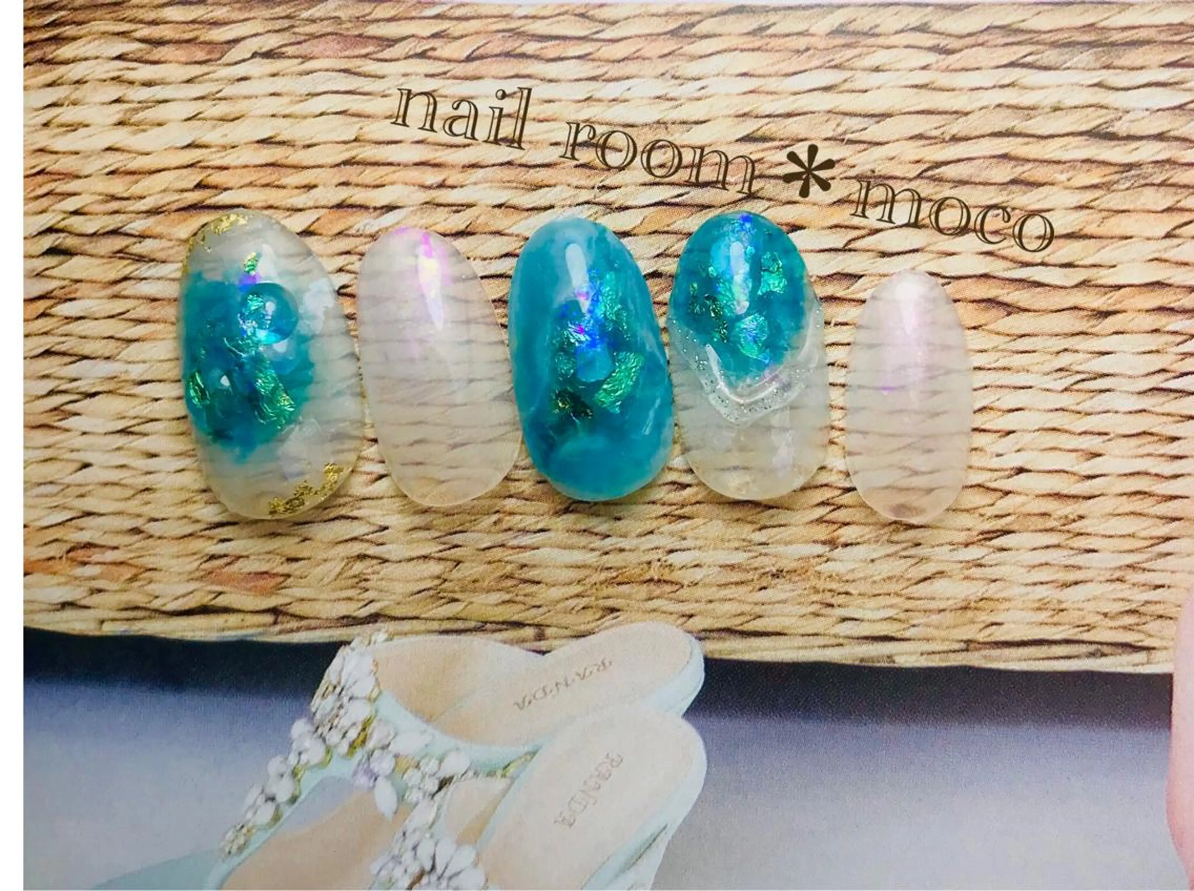ネイル ブルー nailroom mocoのネイルデザイン