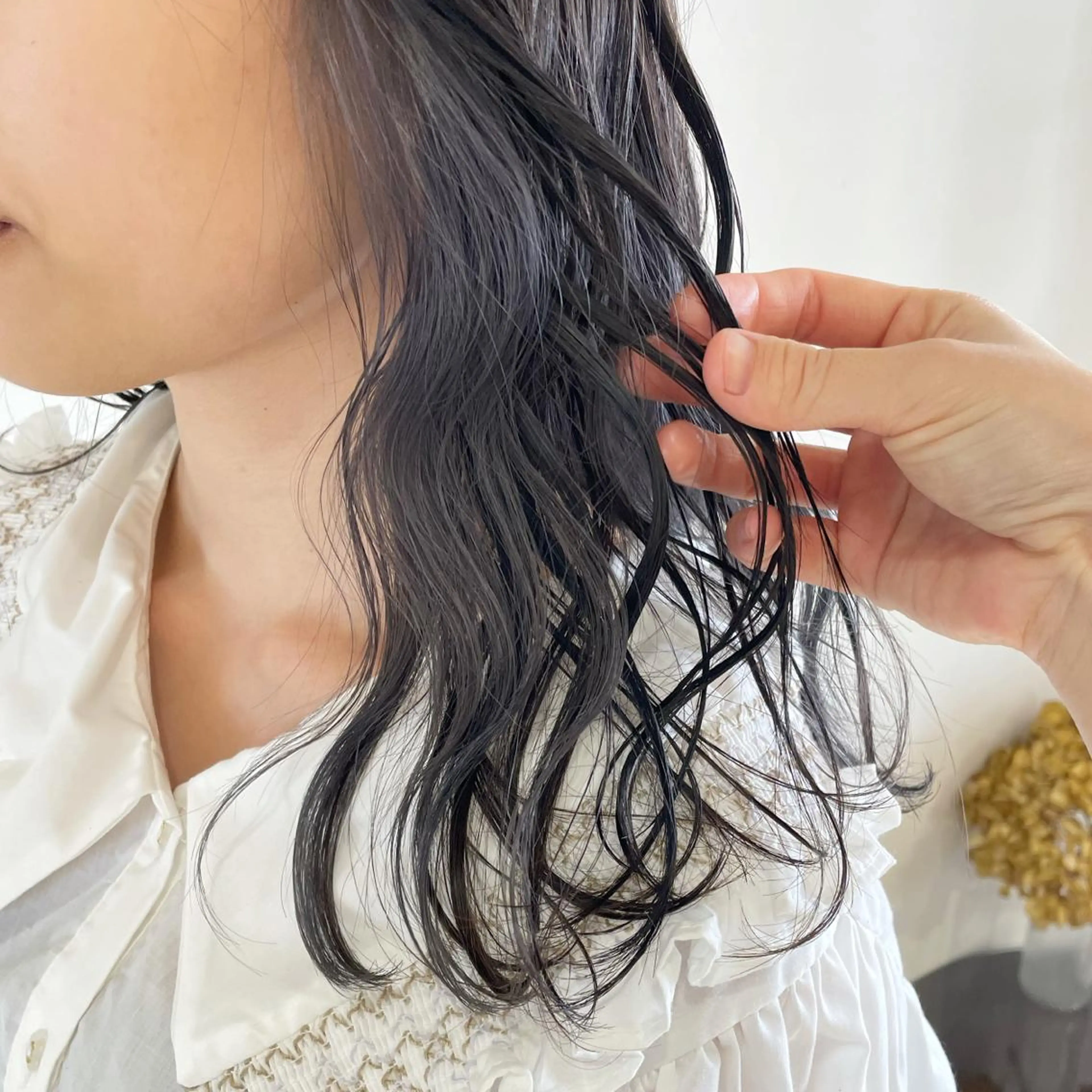 セミロング カラー カット ヘアカラー ヤマモト マイのヘアスタイル