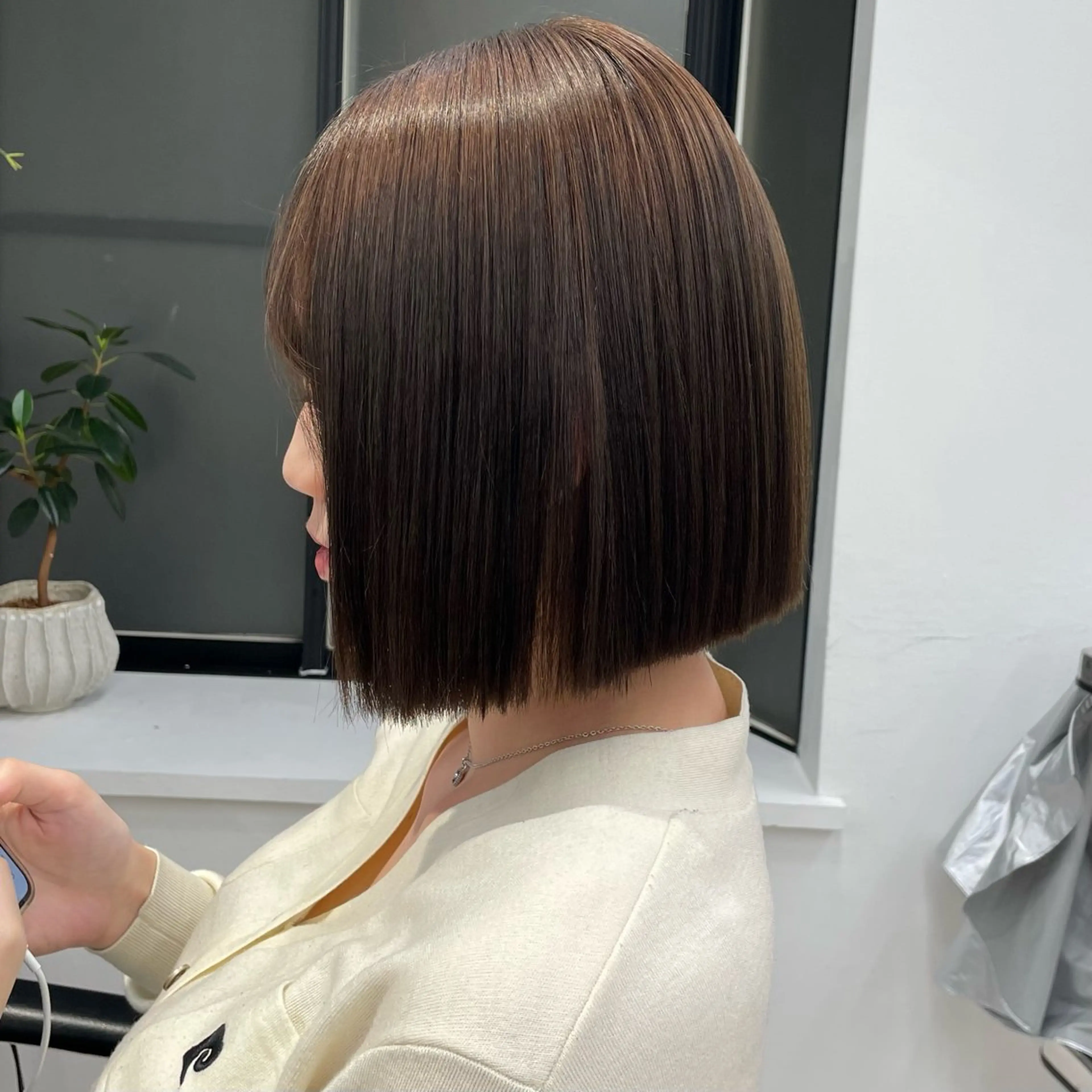 ショート カット 縮毛矯正 トリートメント 盛れる透明感カラー・ momokaのヘアスタイル