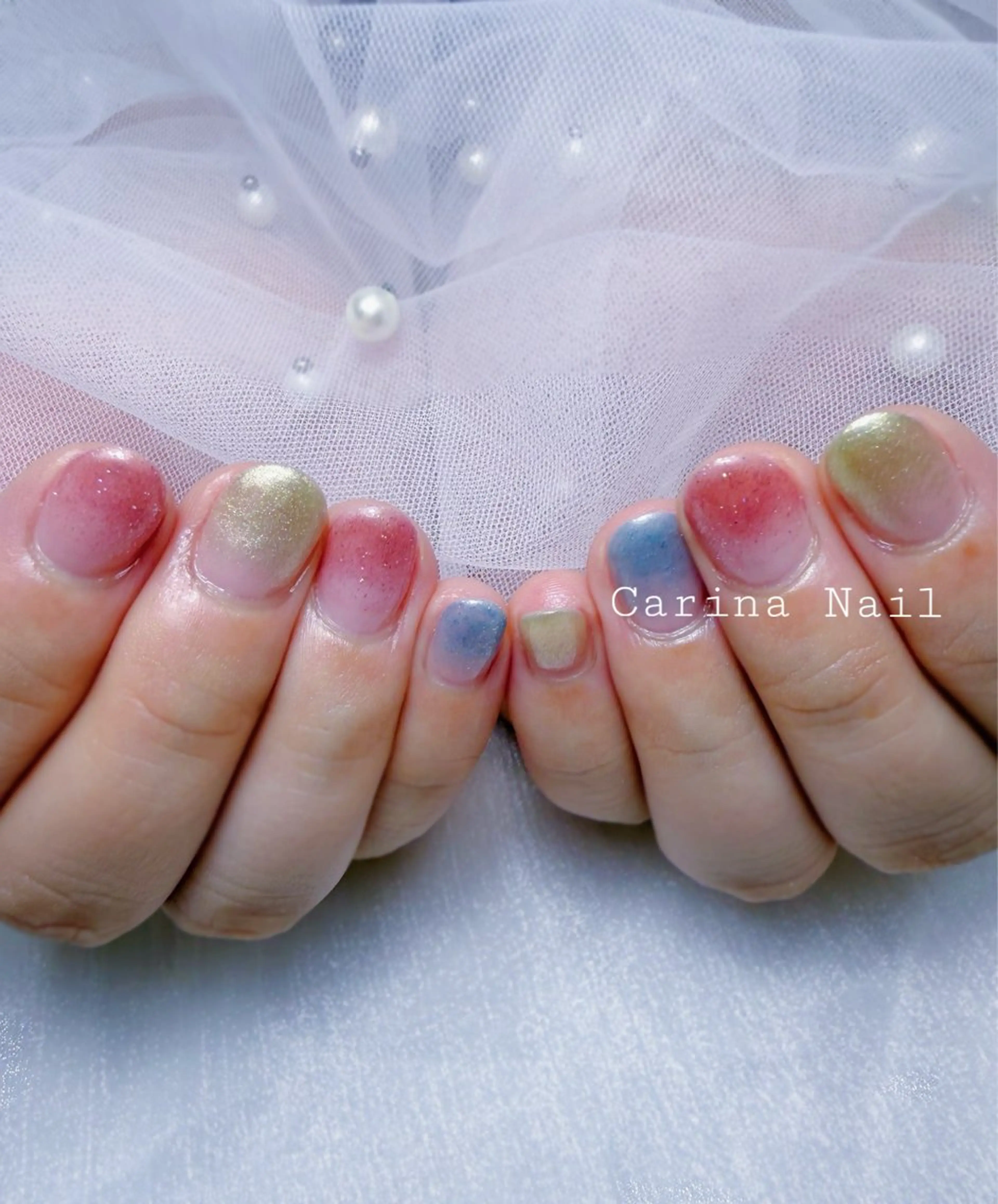 ネイル ラメ(グリッター) ニュアンスネイル シンプルネイル Carina Nailのネイルデザイン