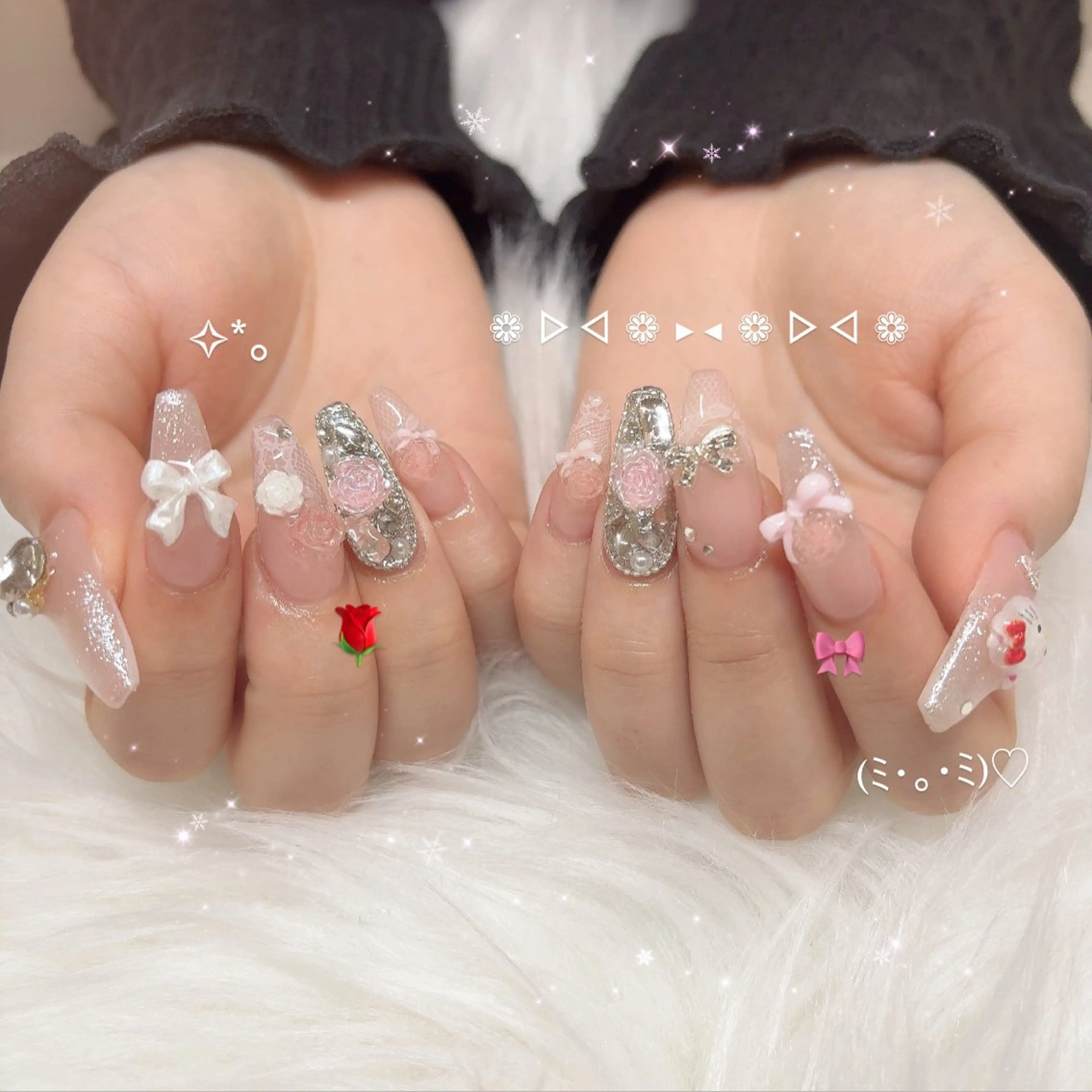 ネイル レース ハンドネイル beautiful meみくのネイルデザイン