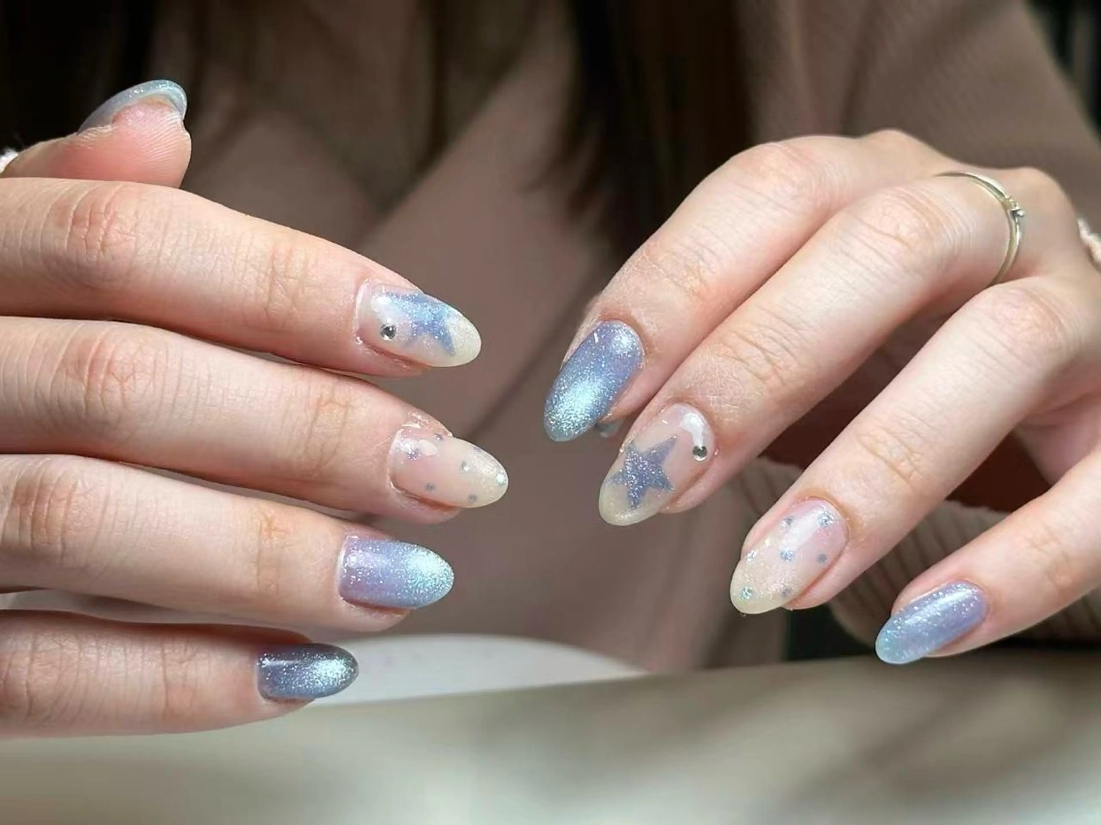 ネイル アートネイル 韓国ネイル 持ち込み ニュアンスネイル ワンカラーネイル イブ ネイリのネイルデザイン