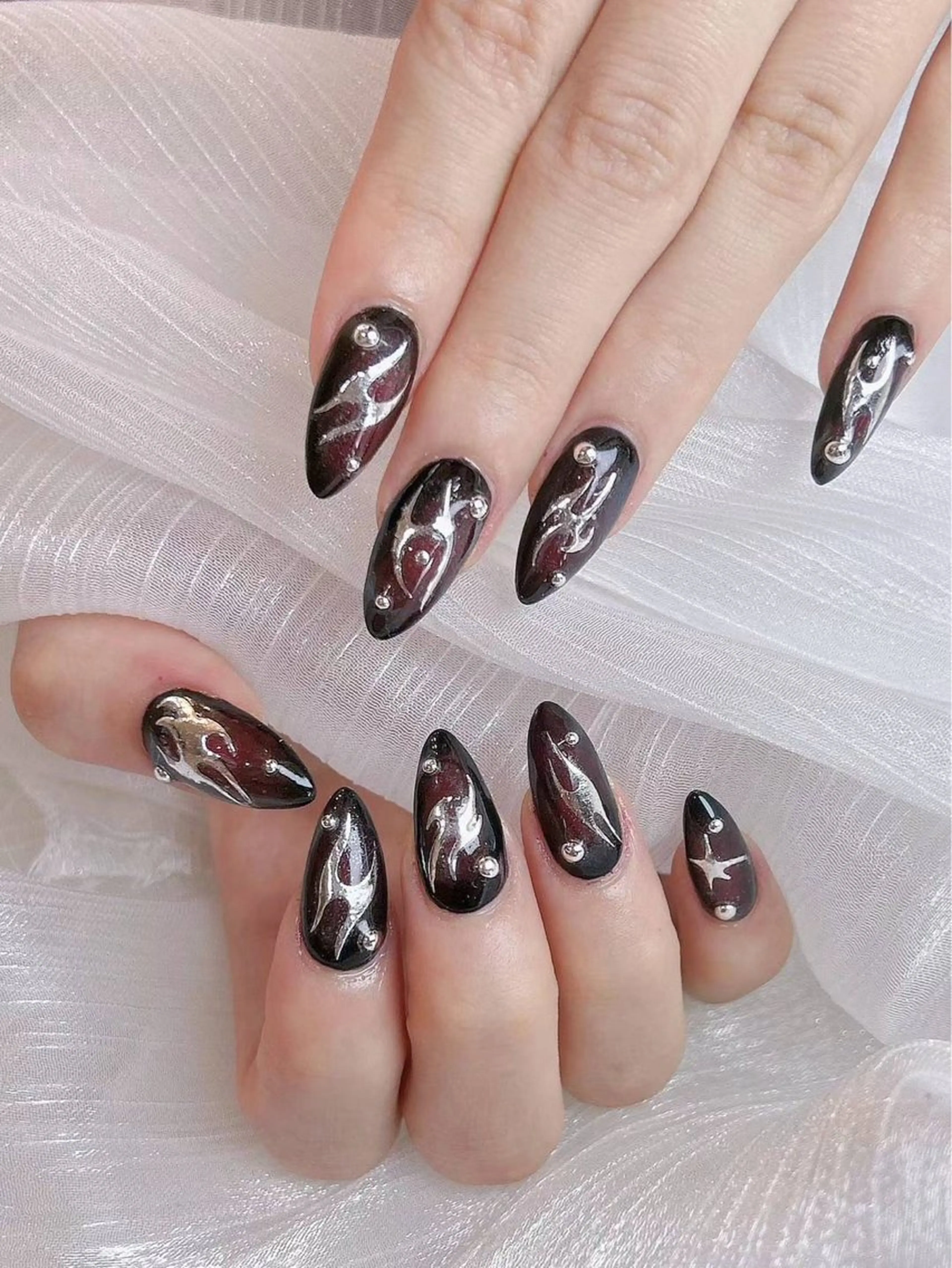 ネイル アートネイル フラワーネイル フットネイル ジェルネイル マグネットネイル Babarla Nailのネイルデザイン