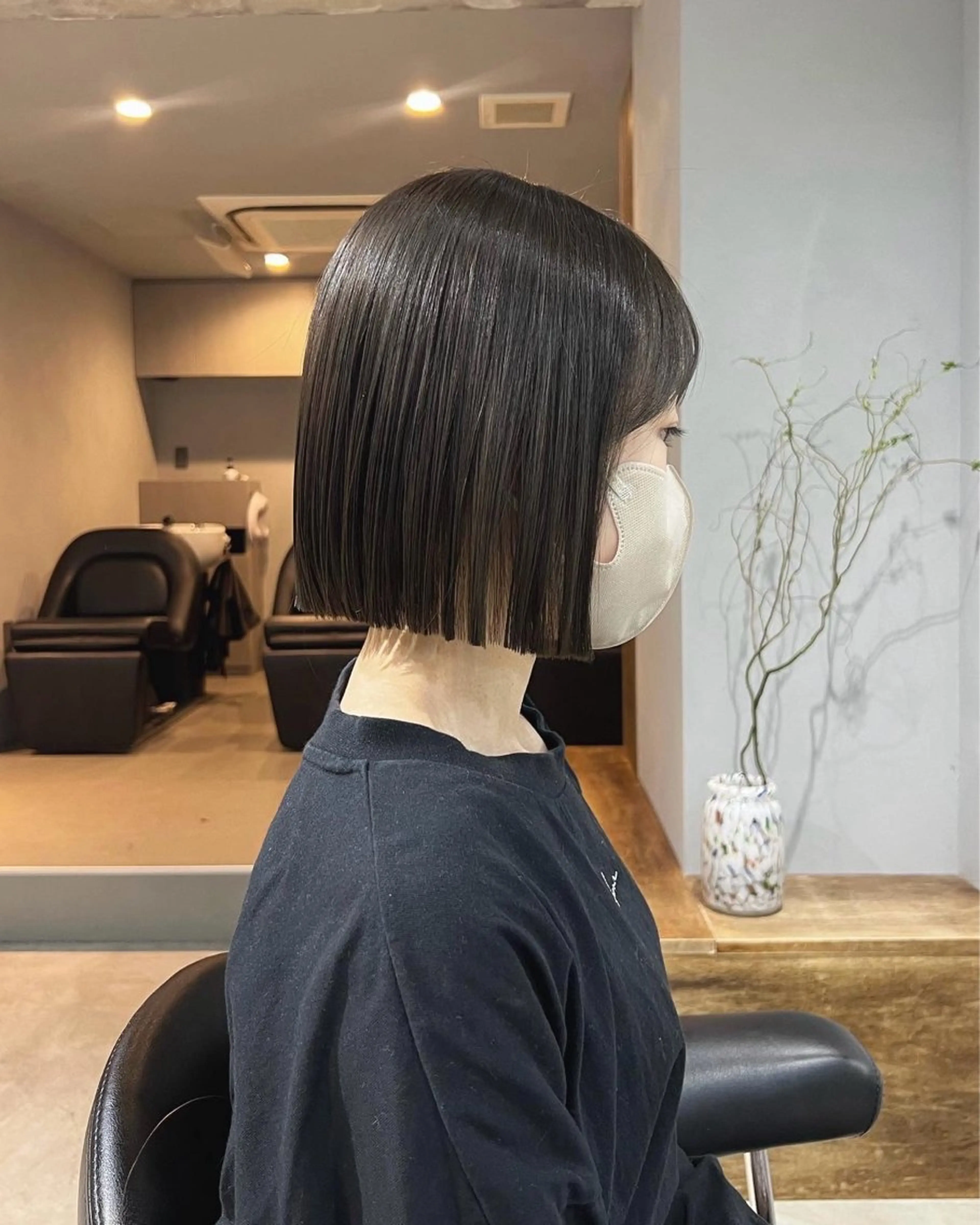 ミディアム カラー カット ヘアカラー トリートメント akane/ボブ /ブラウンベージュのヘアスタイル