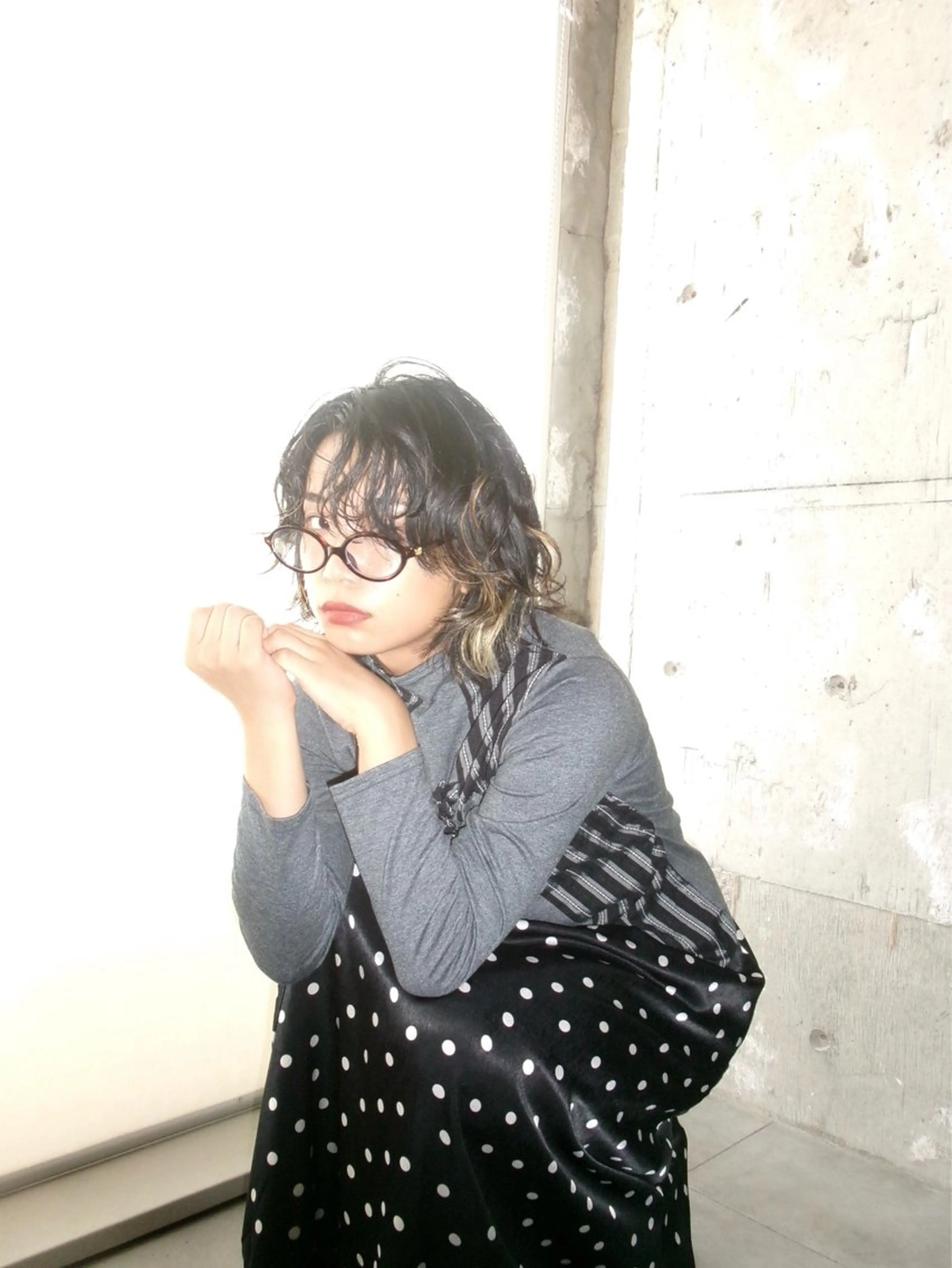 ミディアム 齋 花音のヘアスタイル