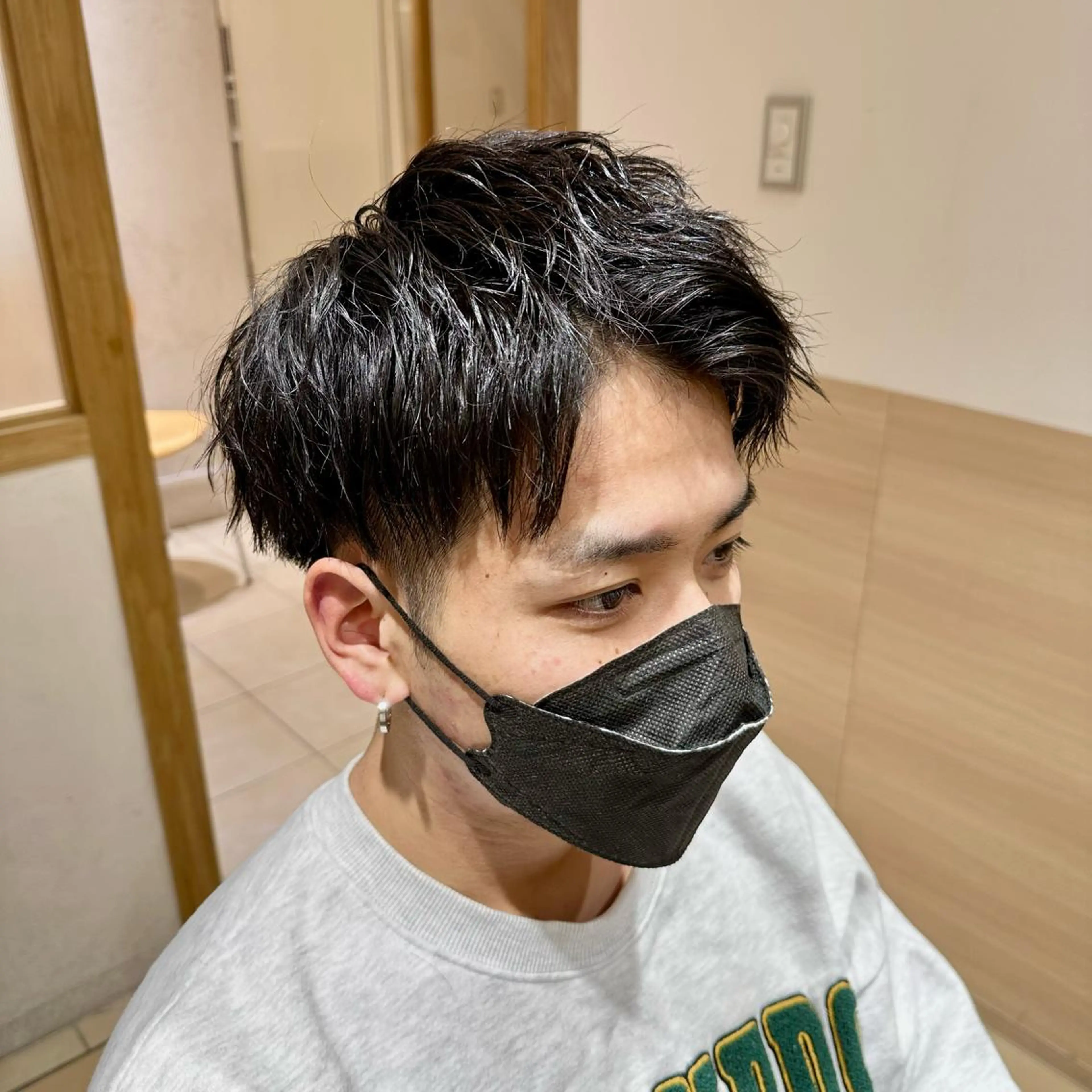 ショート メンズ Geniee horie所属・ともや 髪質改善縮毛矯正のヘアスタイル