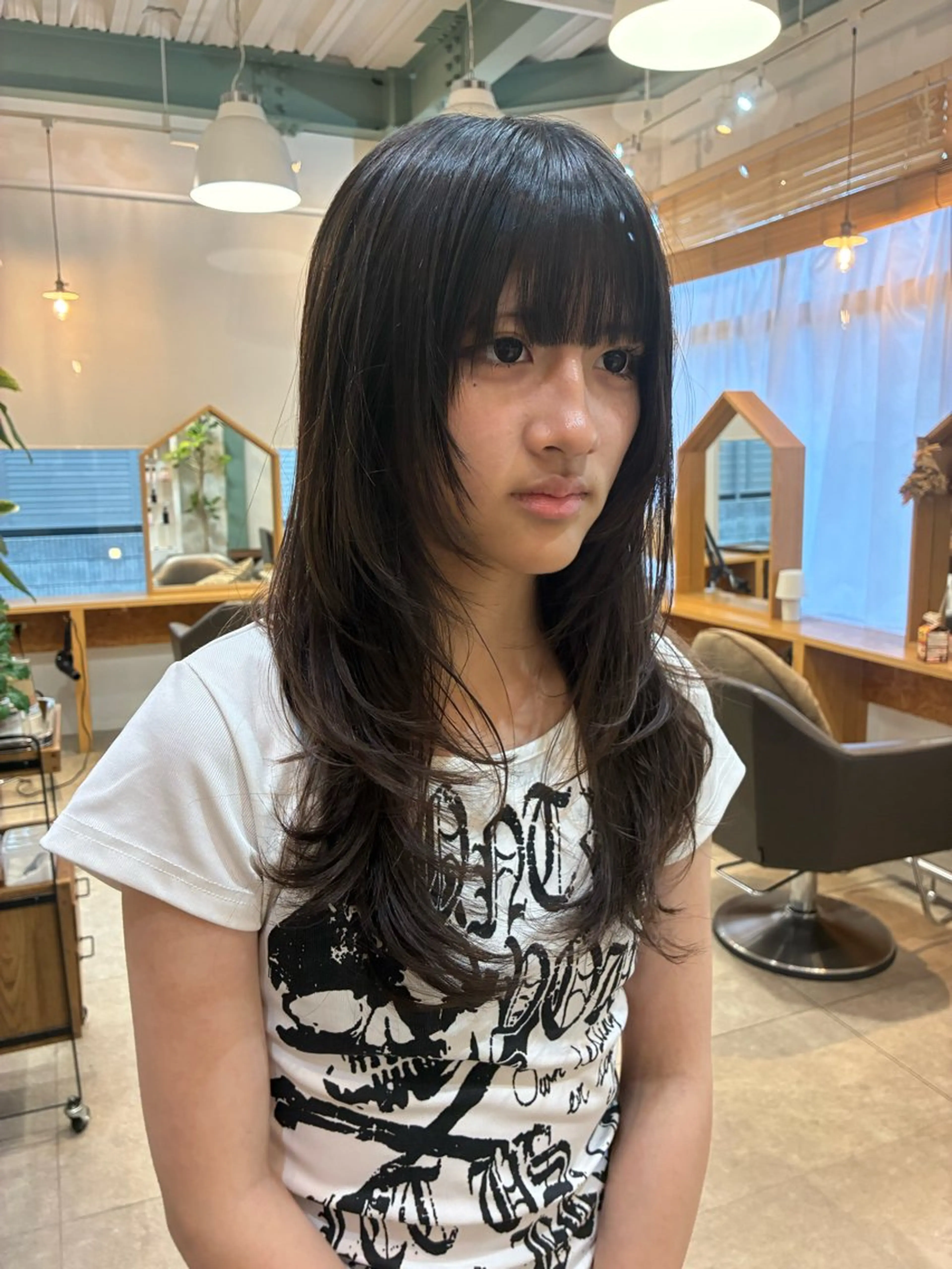 セミロング レイヤーカット カット ヘアカラー トリートメント na tsukiのヘアスタイル