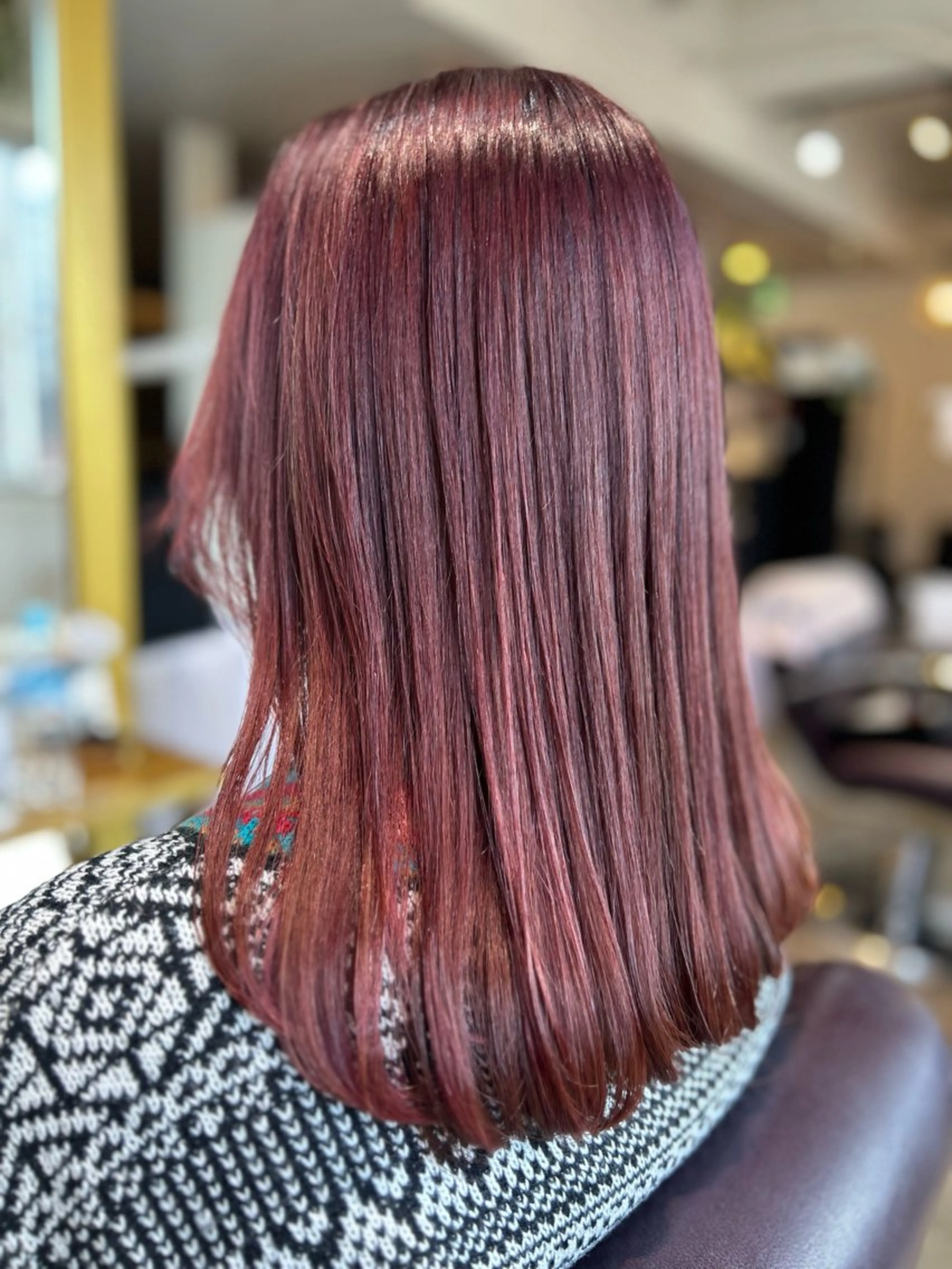 ミディアム ヘアカラー 縮毛矯正／レイヤー／ 🌼mizukiのヘアスタイル