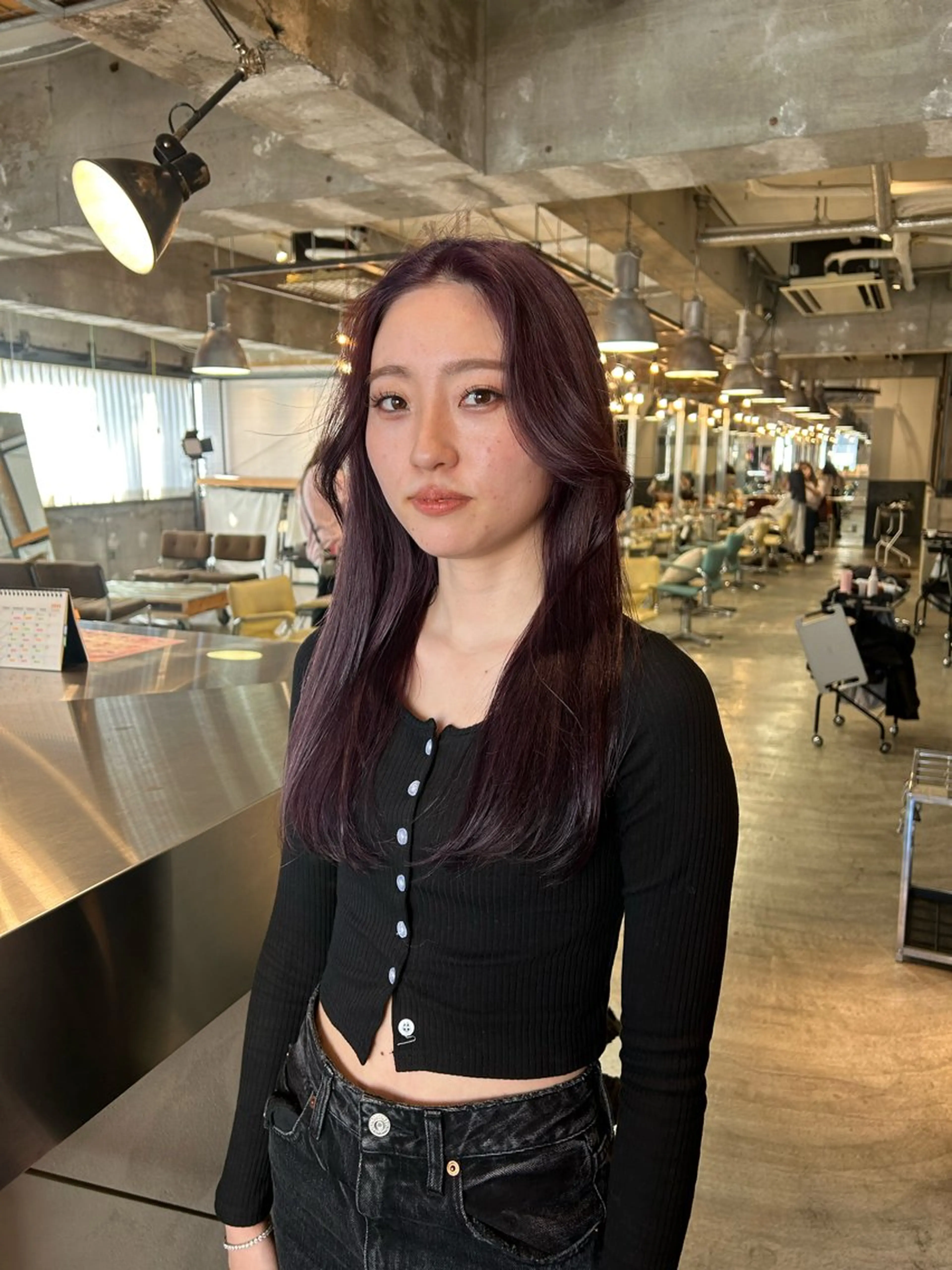 ロング カラー ブリーチ 透明感カラー グレージュ 海外レイヤー /NAGISAのヘアスタイル