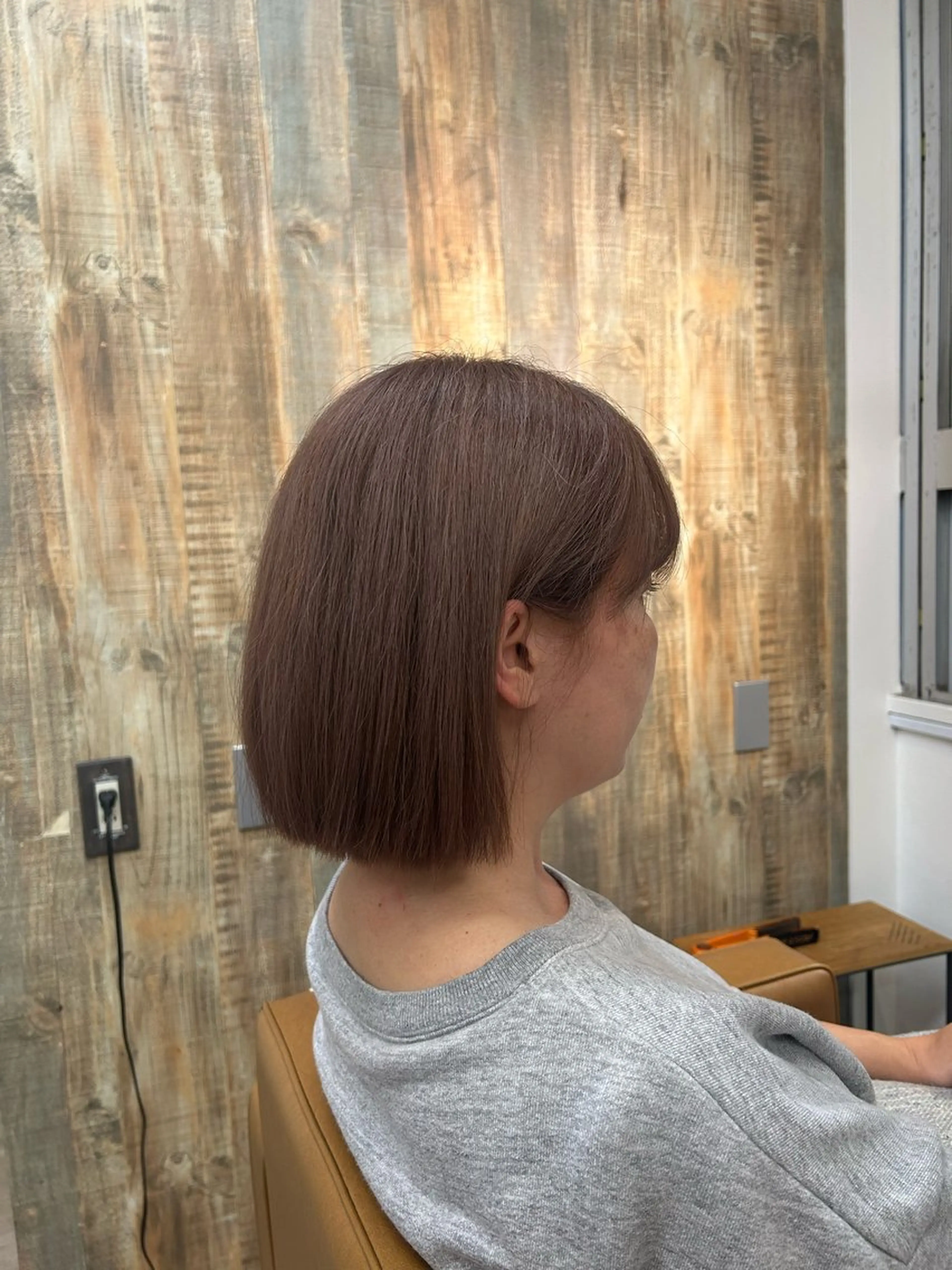 ミディアム カラー ベージュカラー ブリーチ ピンクカラー ピンクベージュ ボブ ⚜️メンズカット・パ ーマ/ひかる⚜️のヘアスタイル