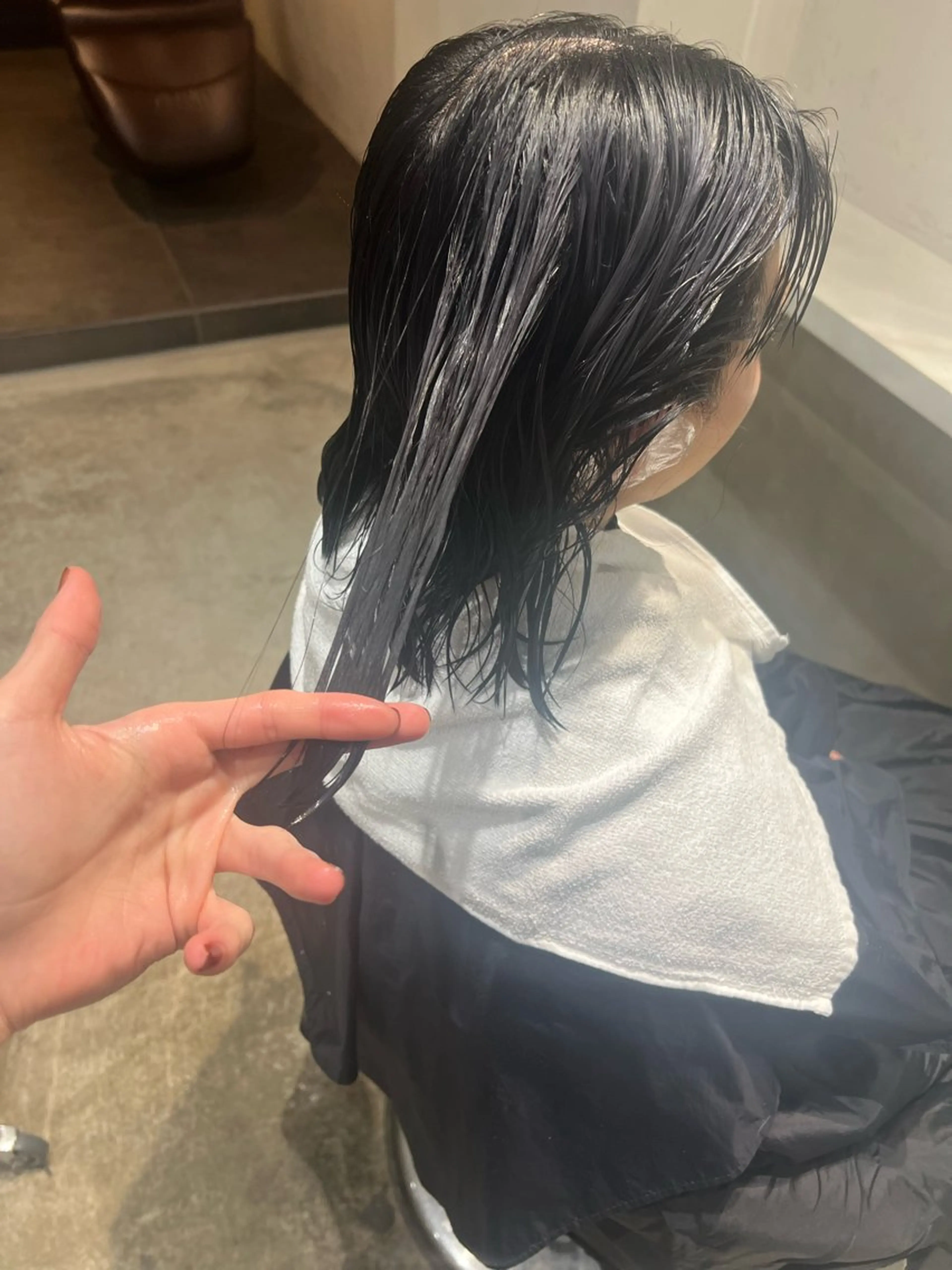 ミディアム ヘアカラー トリートメント 名古屋/落ちる黒 黒染め落としのヘアスタイル