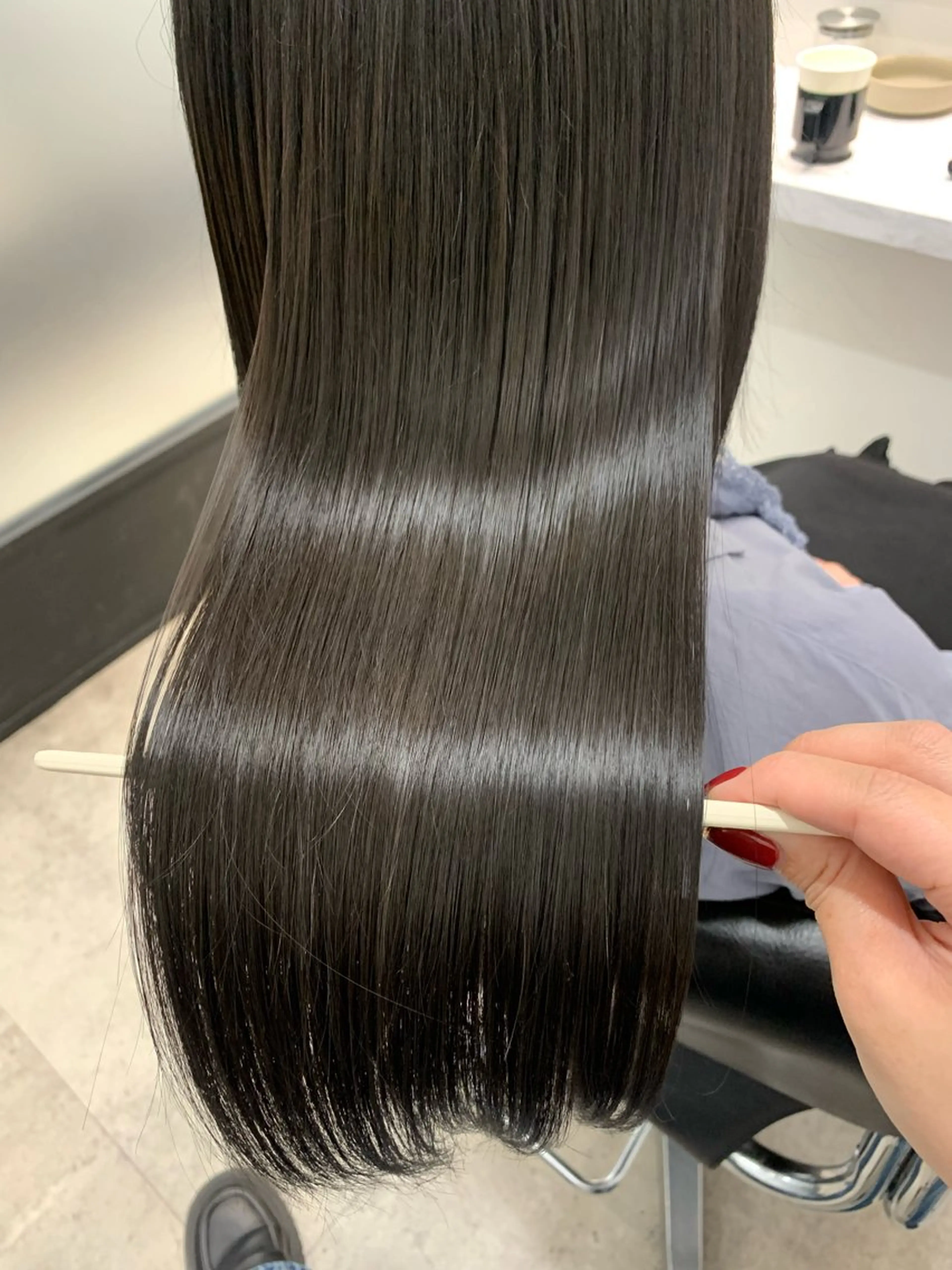 セミロング 伸ばしかけ 髪質改善 縮毛矯正 トリートメント トリートメント 髪質改善/縮毛矯正 🎀小林 唯 🎀のヘアスタイル