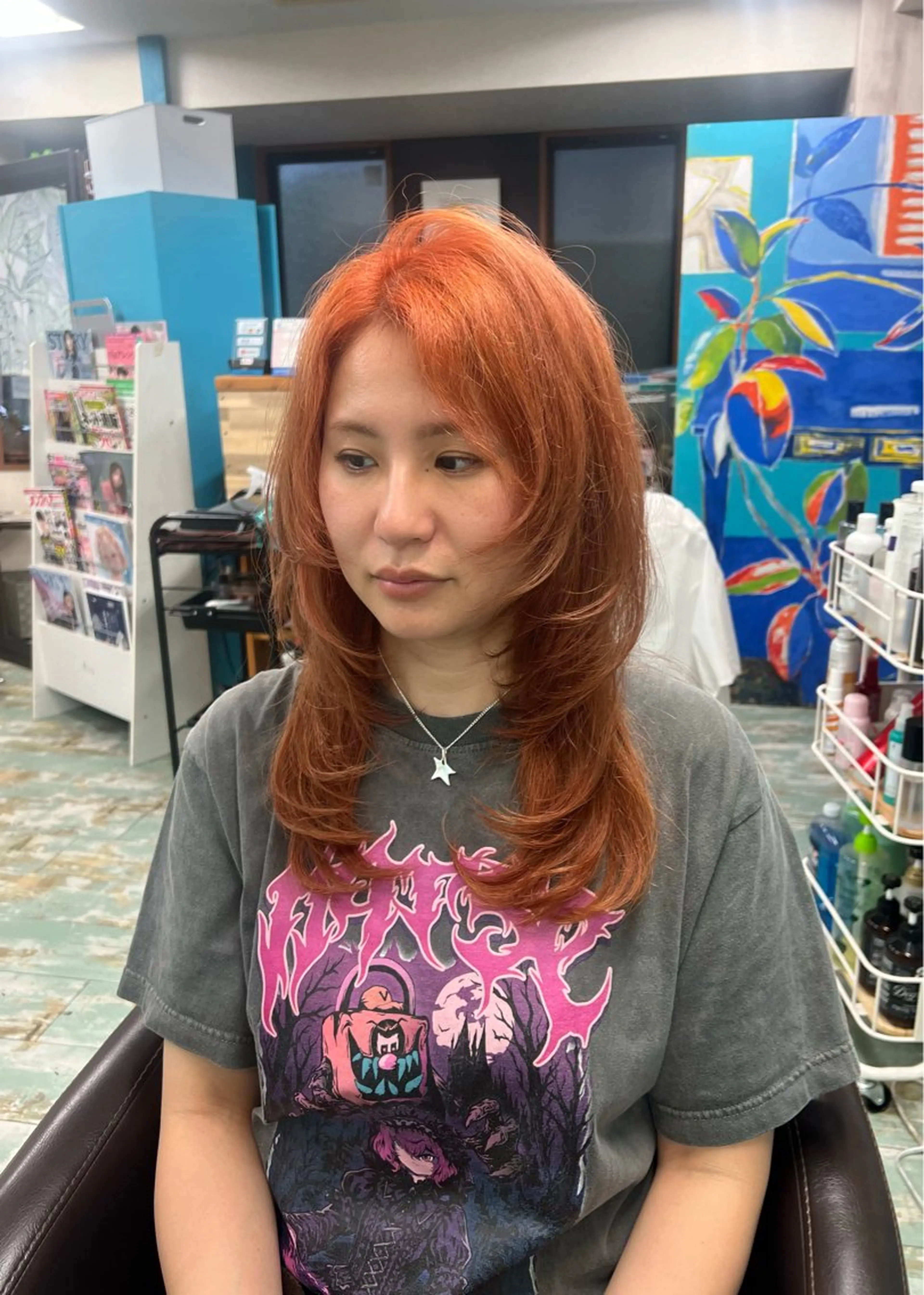 セミロング カット ヘアカラー 田牧 みゆきのヘアスタイル