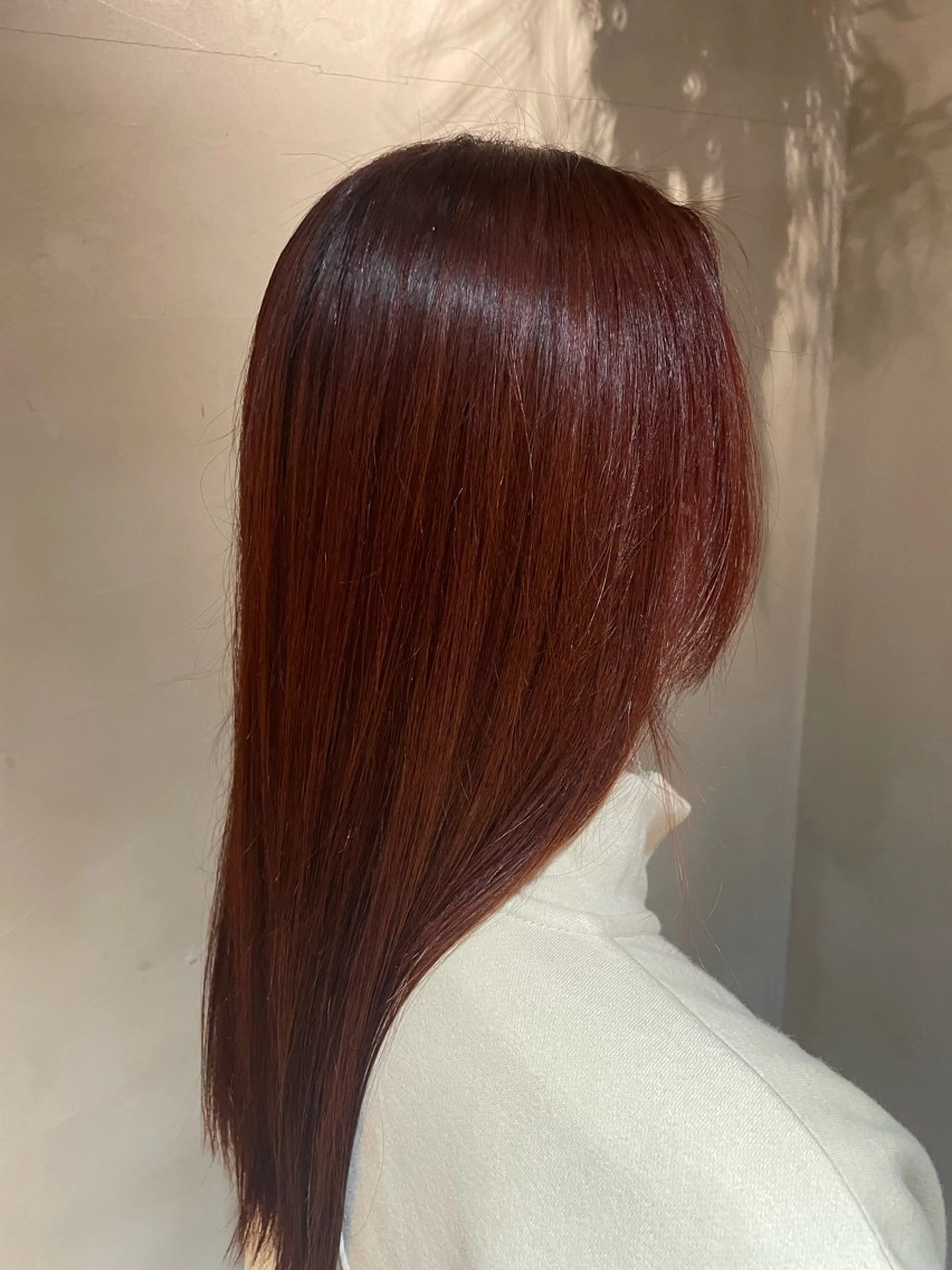 カラー レッドカラー カット パーマ TETOTE三宮 ioriのヘアスタイル