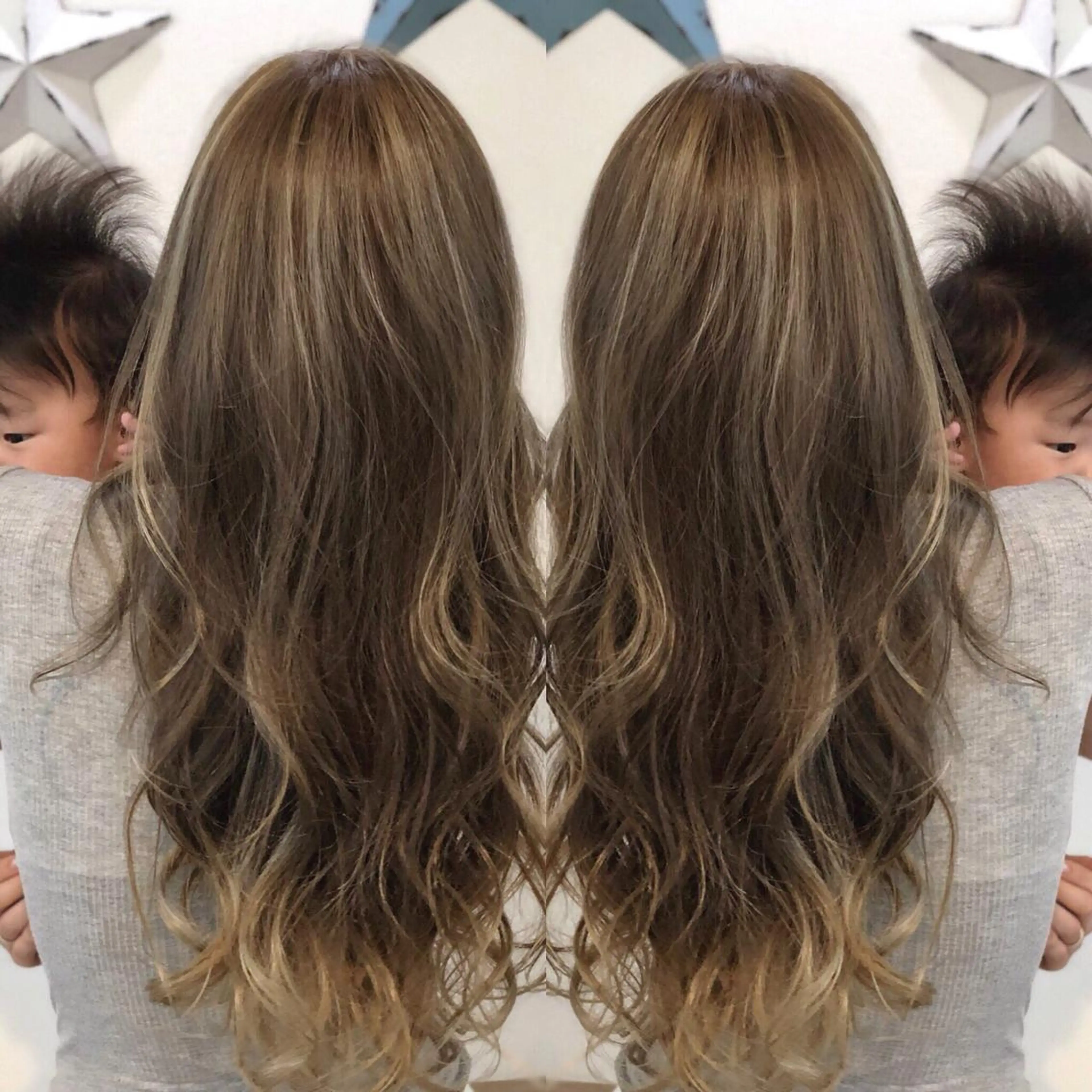 ロング 外国人風カラー ハイライト レイヤーカット ヘアカラー LANI hair resortのヘアスタイル