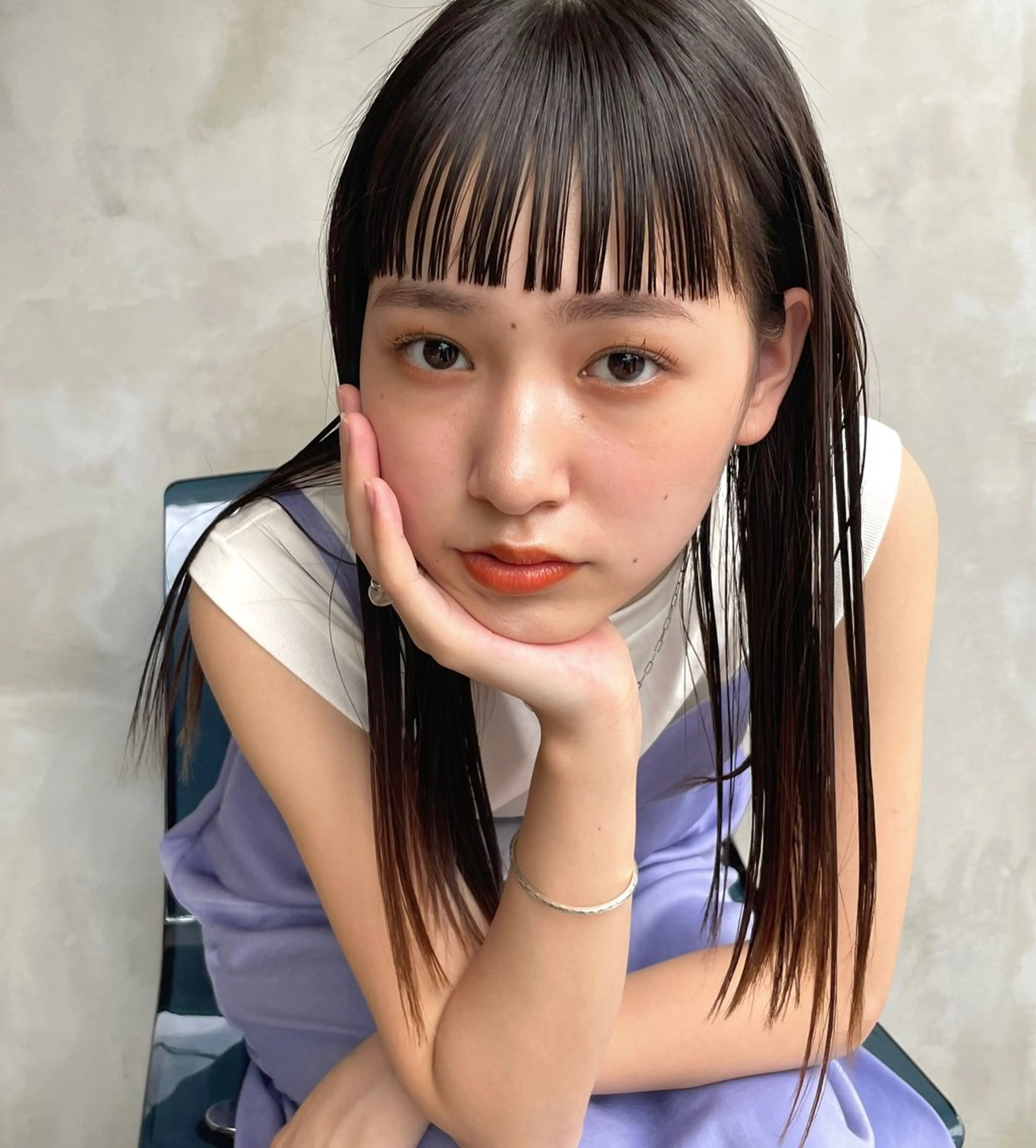 ロング カラー 山田 裕介のヘアスタイル