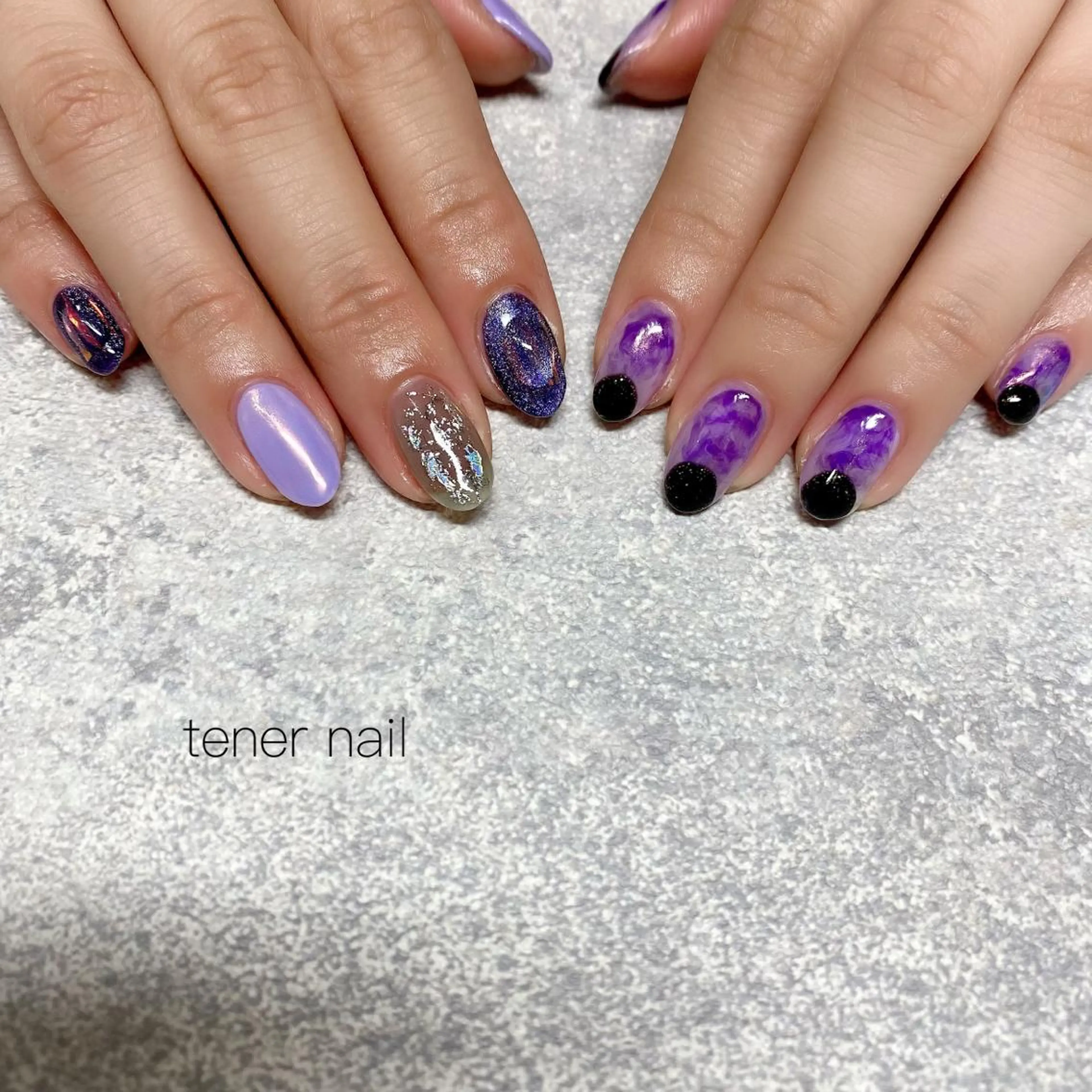 ネイル パープル テネルネイル tener nailのネイルデザイン