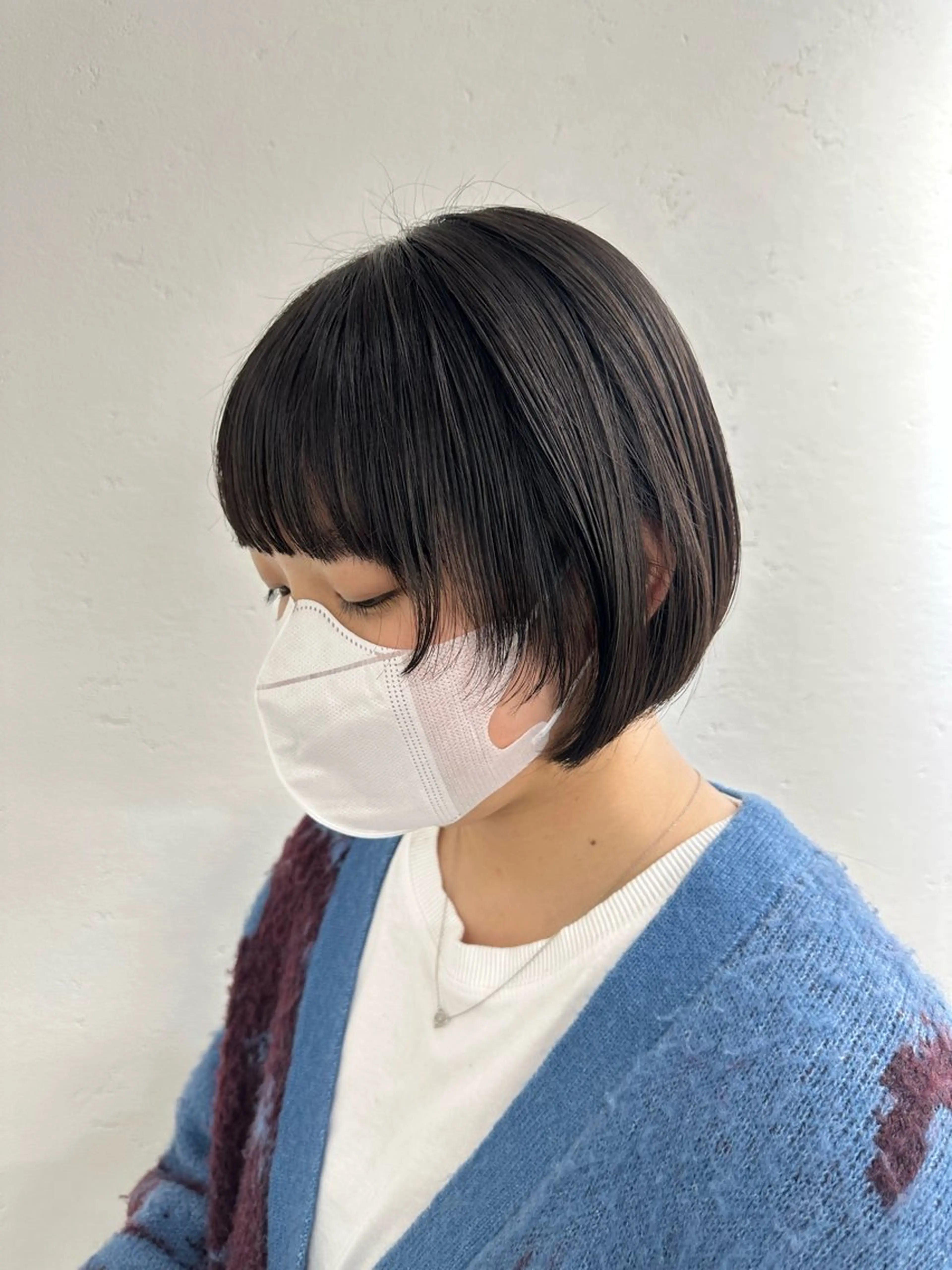 ショート ボブ 顔まわりレイヤー レイヤーカット ミディアムレイヤー 添田晃基のヘアスタイル