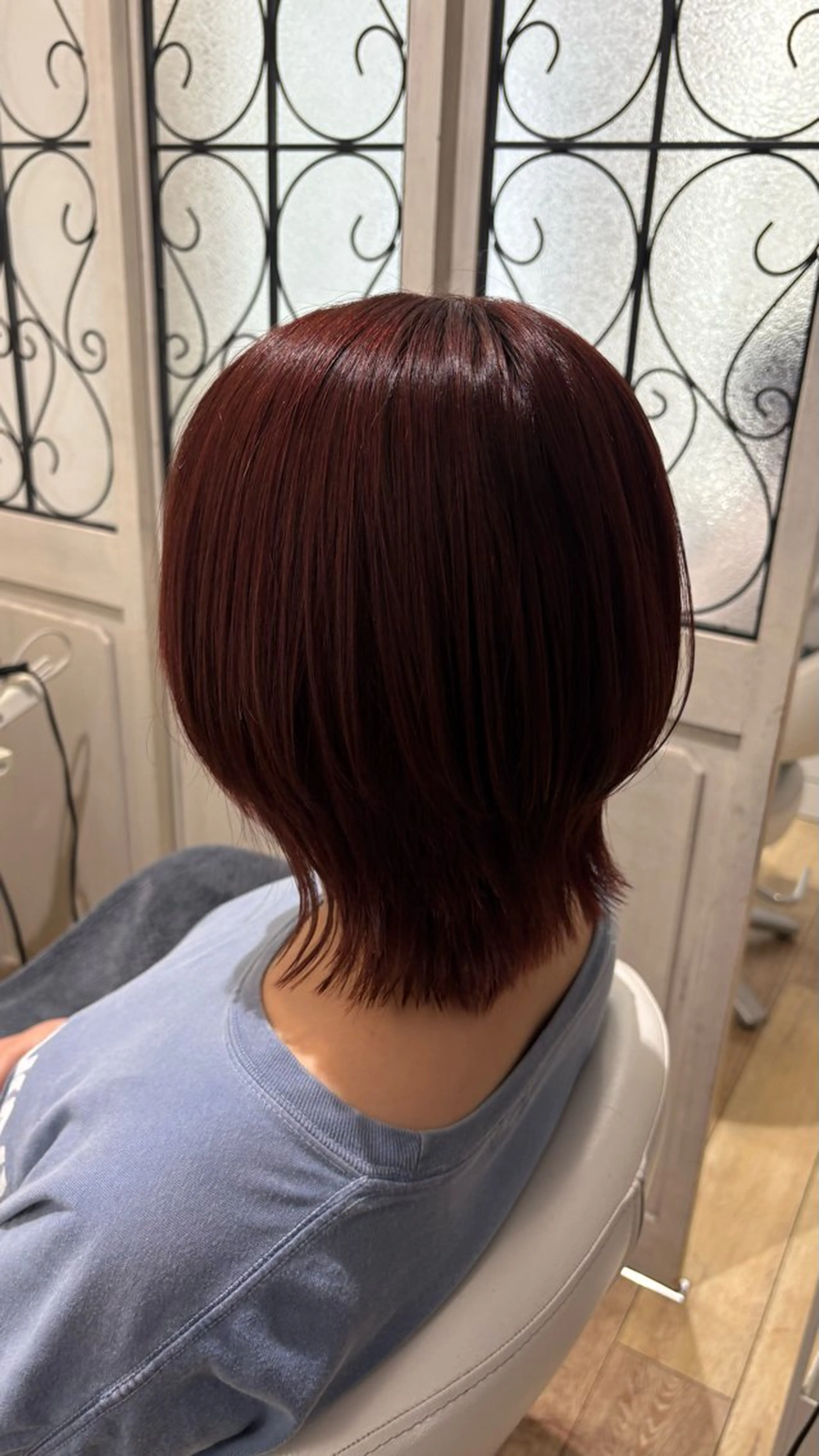 ミディアム カラー カット ヘアカラー 似合わせ 顔周りYUUGAのヘアスタイル