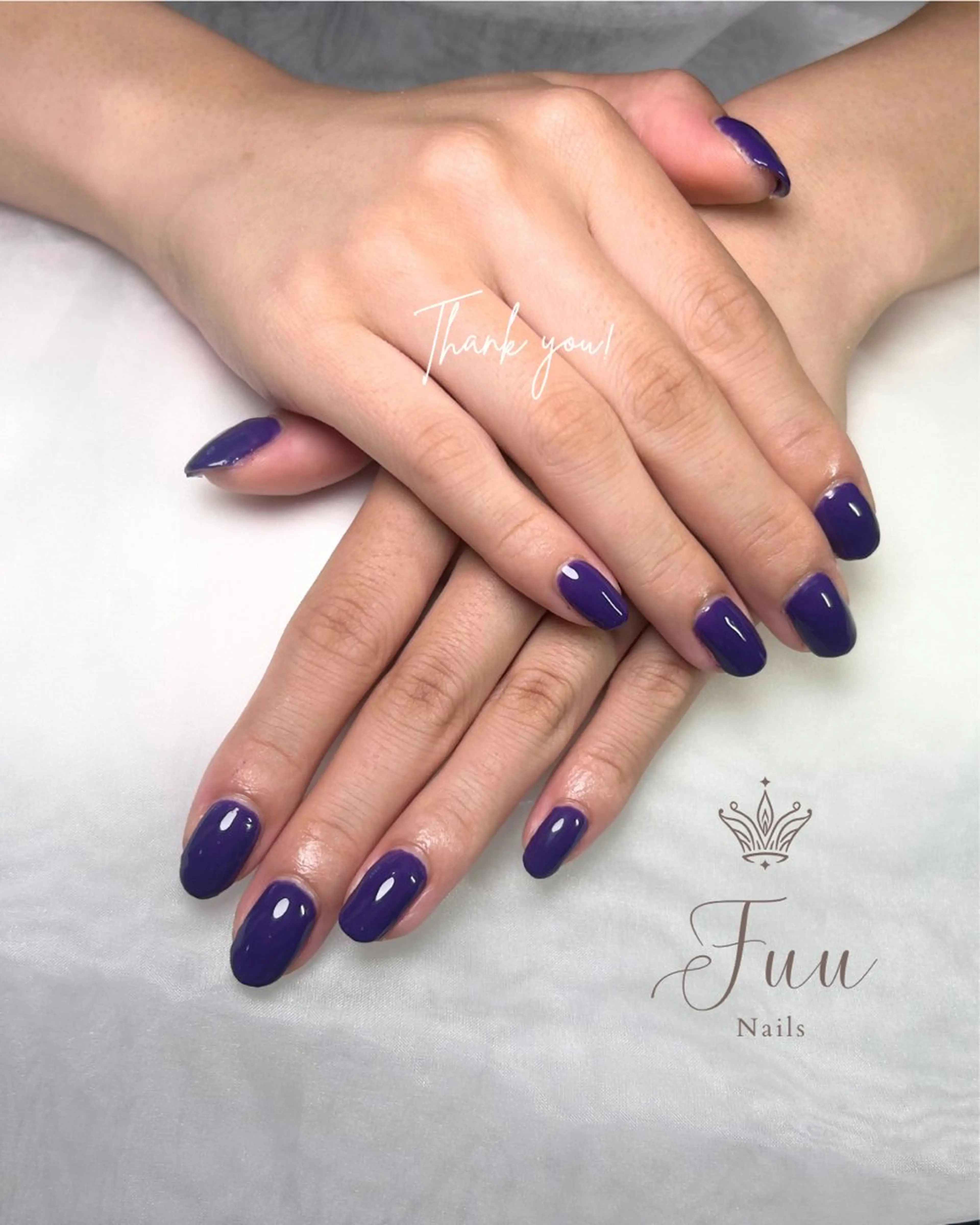 ネイル ワンカラーネイル パープル シンプルネイル 犬のいるネイルサロン Fuu nailsのネイルデザイン