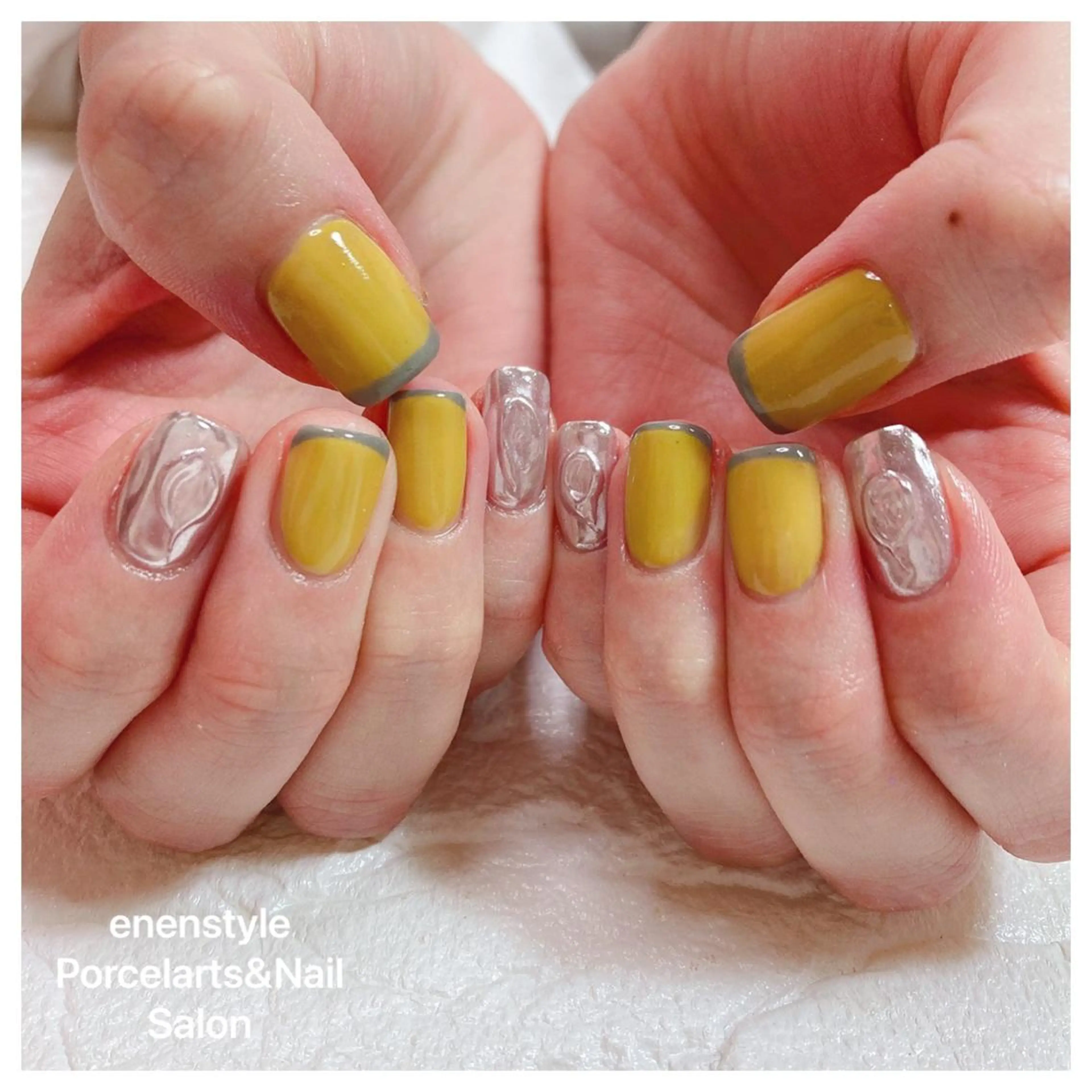 ミディアム ネイル ハンドネイル 👑enen style👑のネイルデザイン