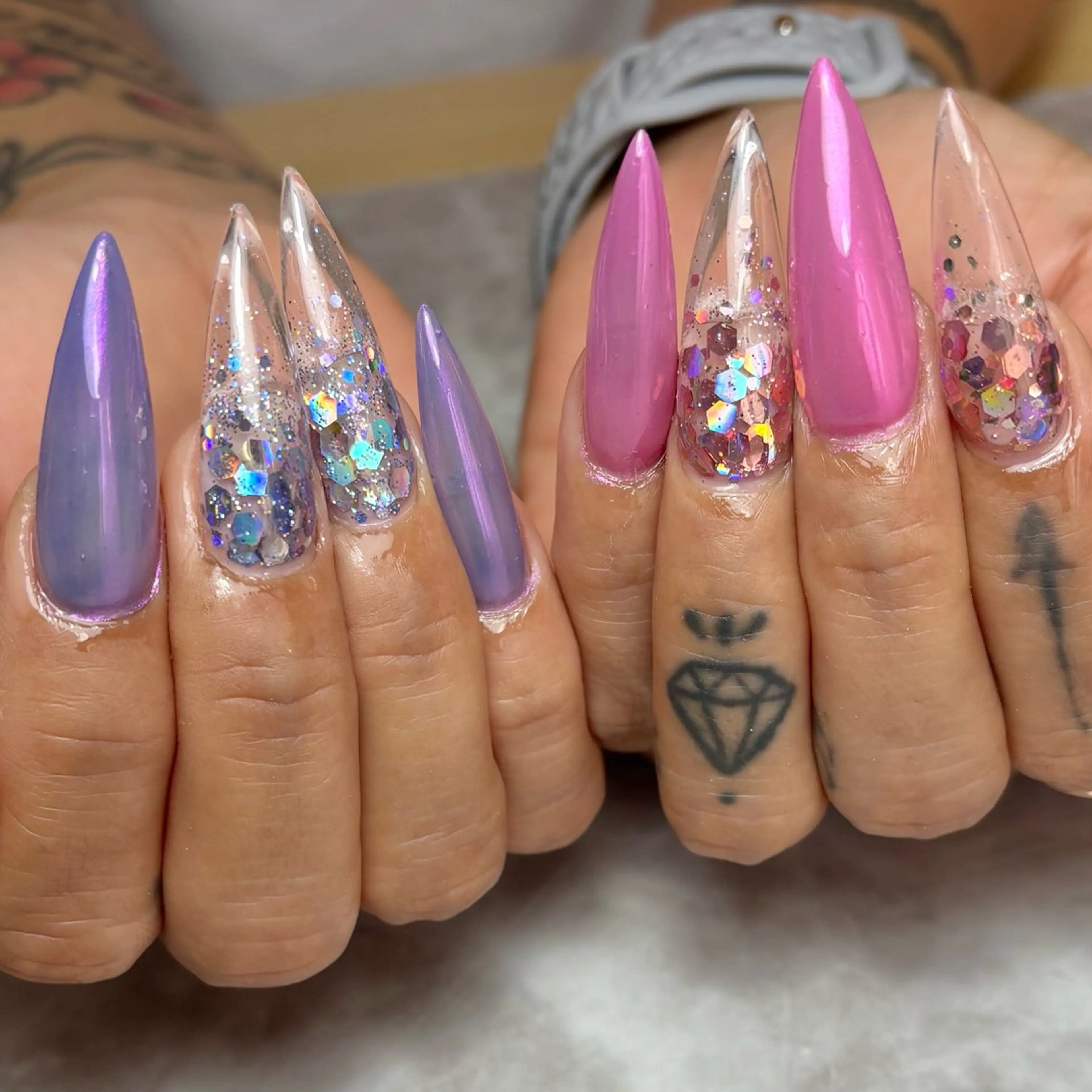 ネイル ロングネイル ハンドネイル NAILSALON en+沖縄市美原のネイルデザイン