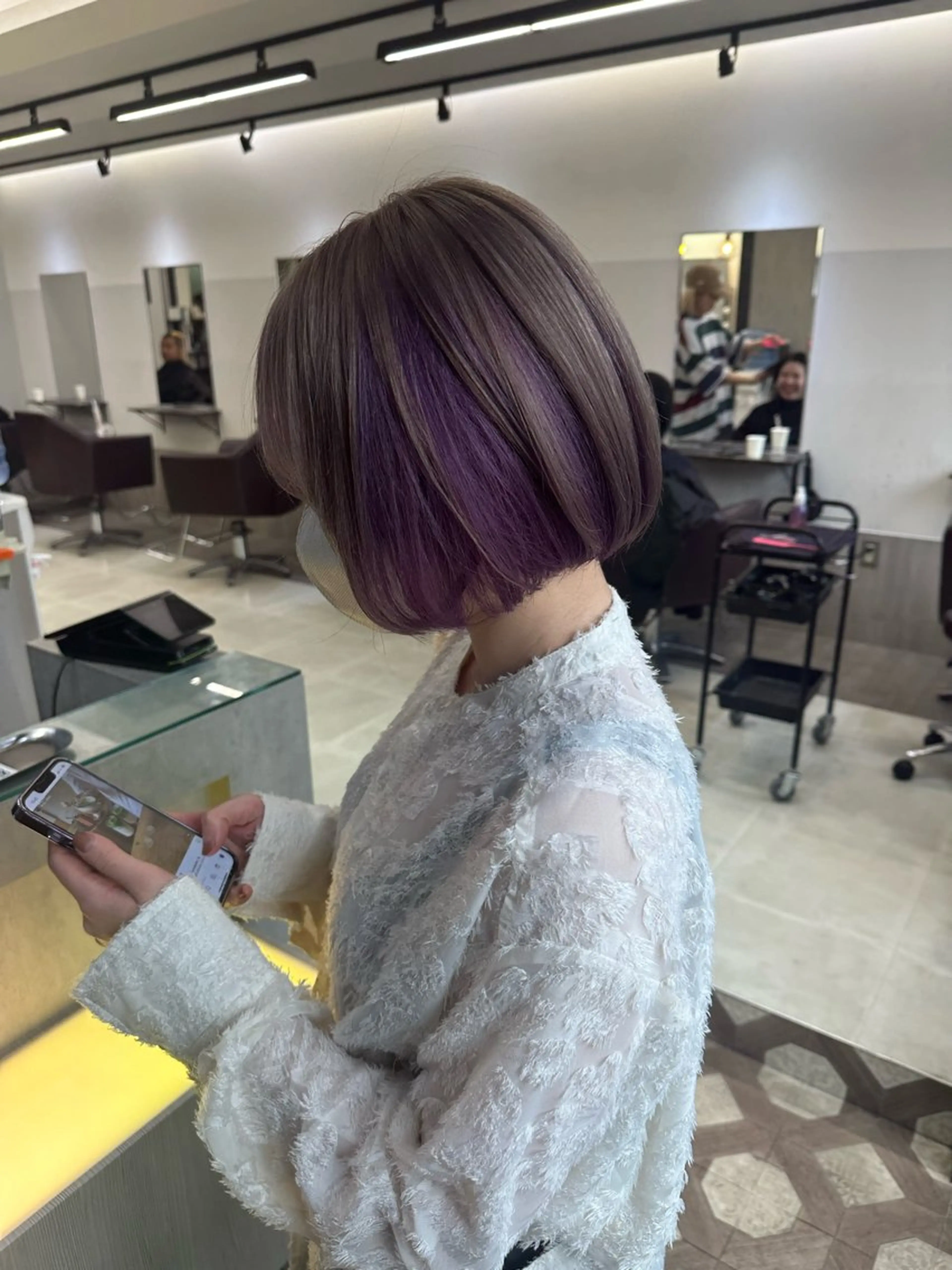 ミディアム カラー ヘアカラー トリートメント jill by gisel＿奥家のヘアスタイル