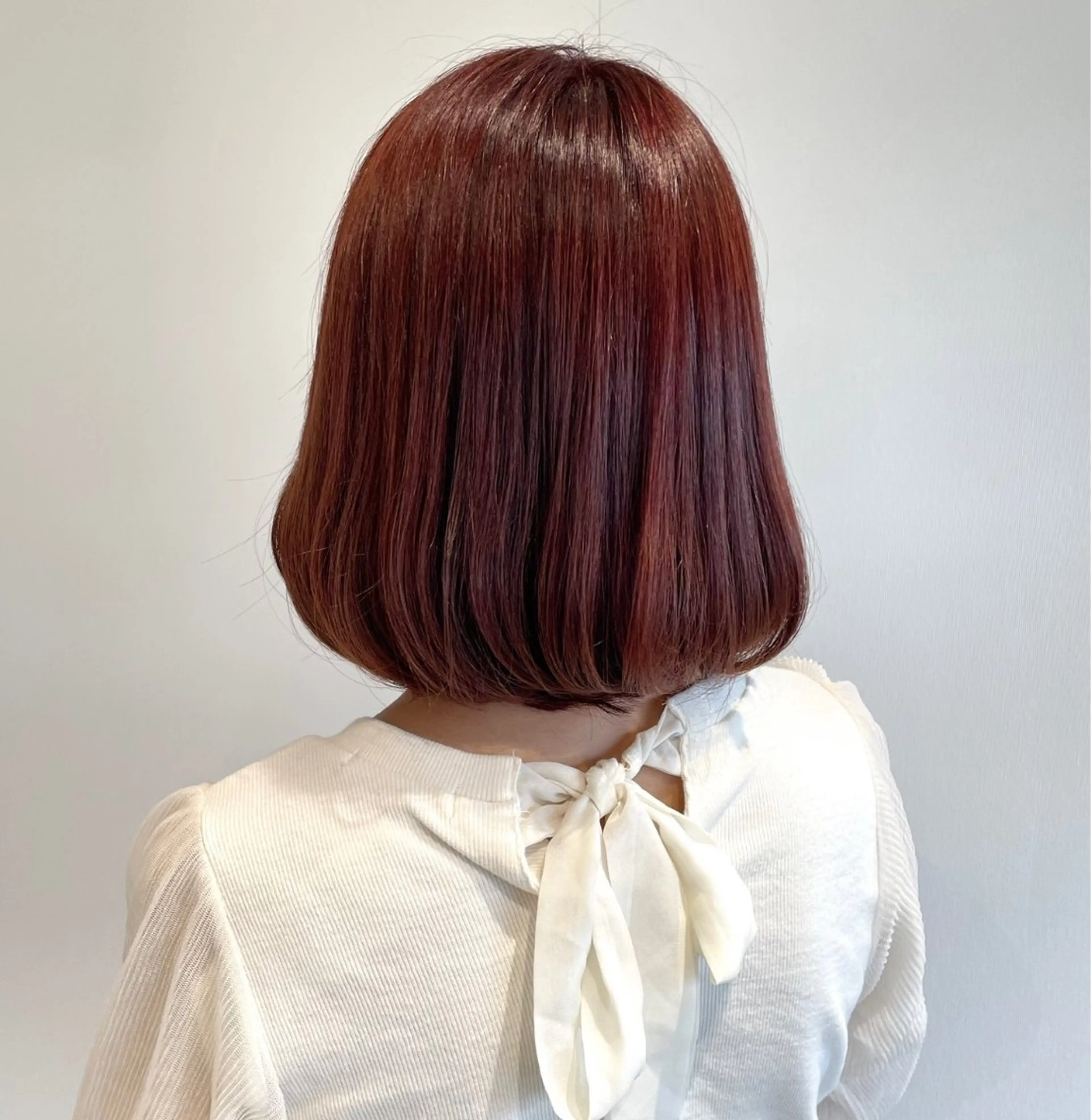 ミディアム ボブ 長めボブ カット ヘアカラー レビジュヘア 京都/桂のヘアスタイル