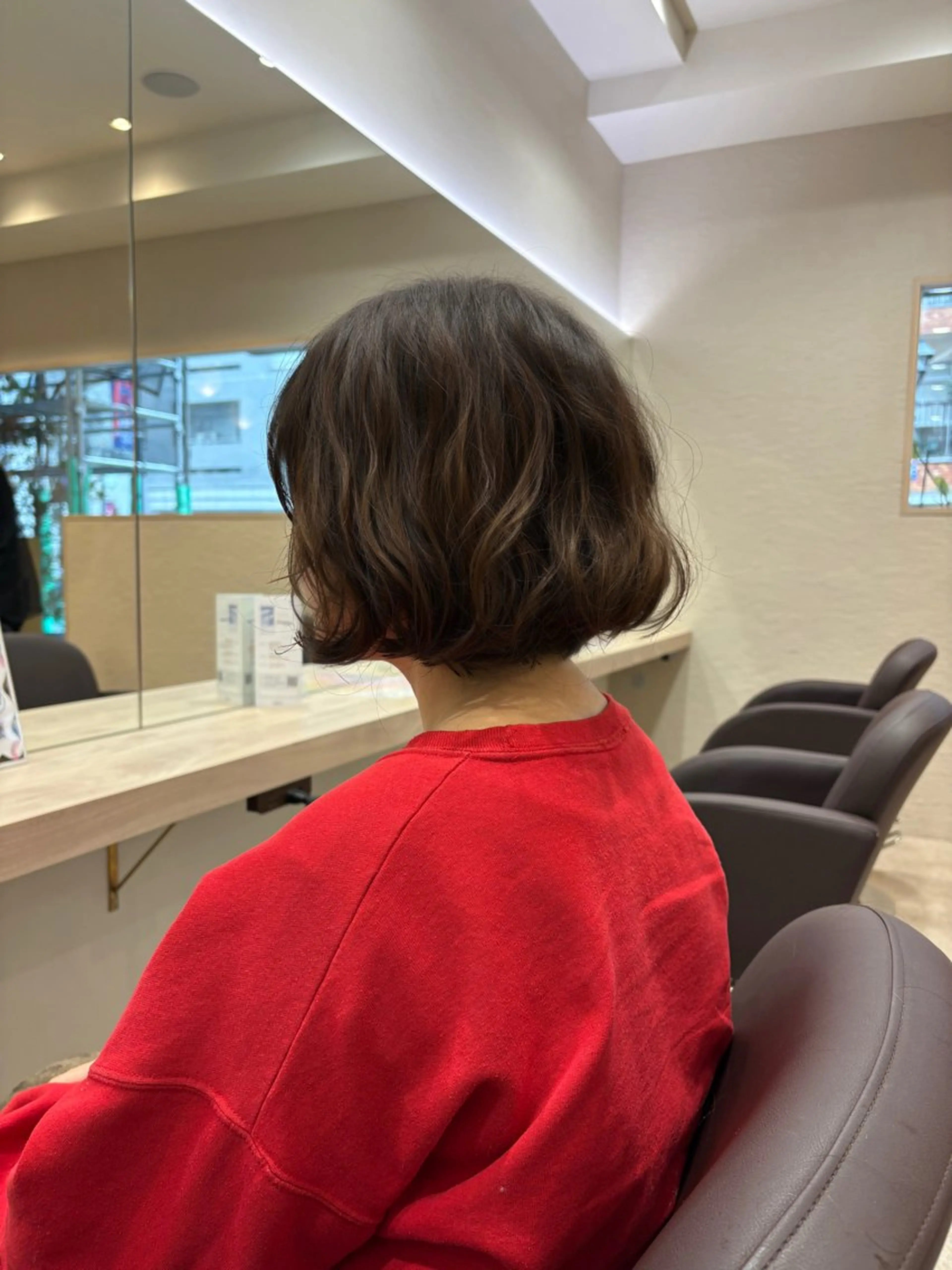 ミディアム カラー パーマ カット ヘアカラー トリートメント 艶髪縮毛矯正/レ イヤー/atsumiのヘアスタイル