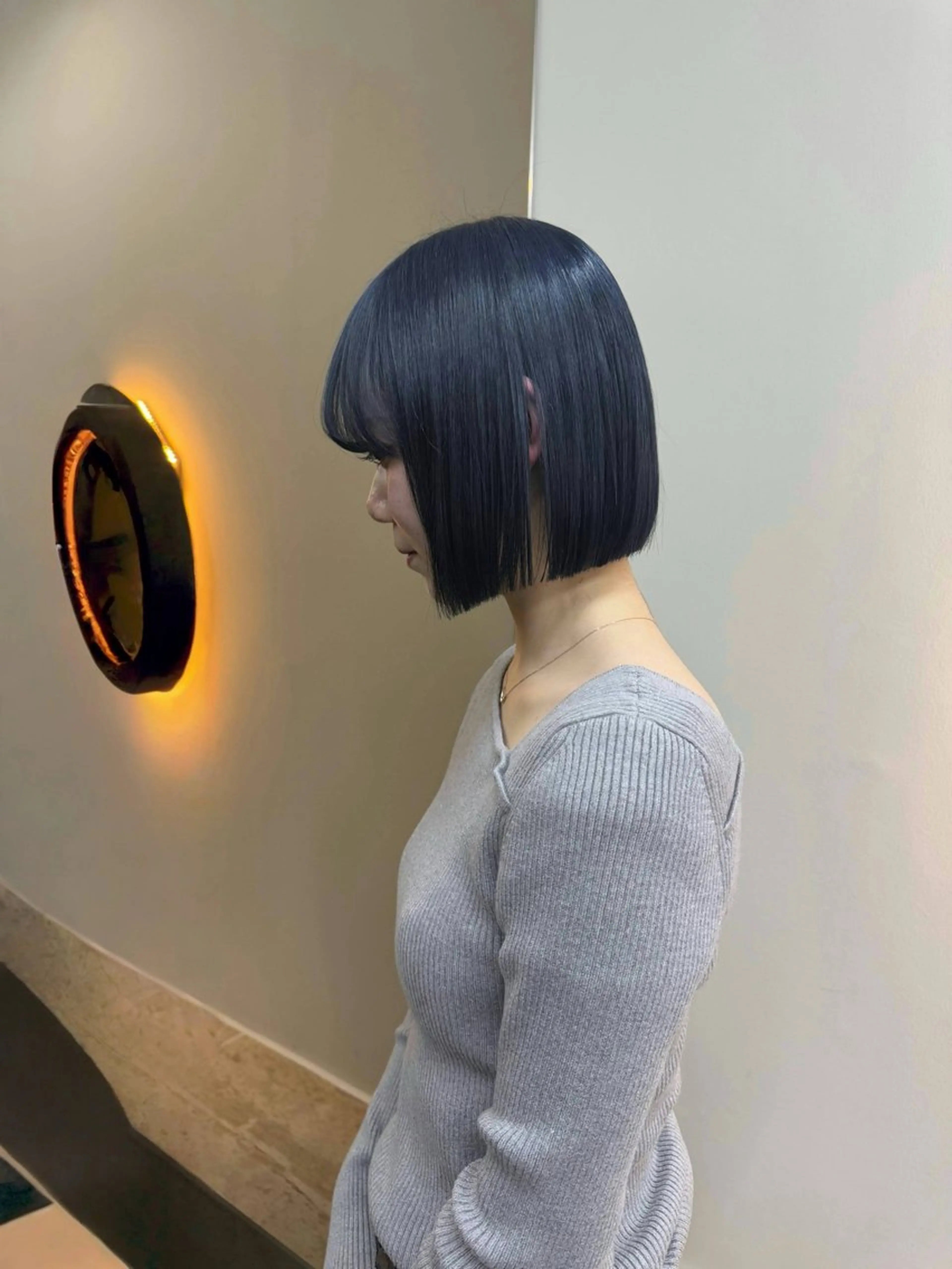 ショート カラー ネイビーカラー ボブ ヘアカラー トリートメント funo. ／透明感カラーのヘアスタイル