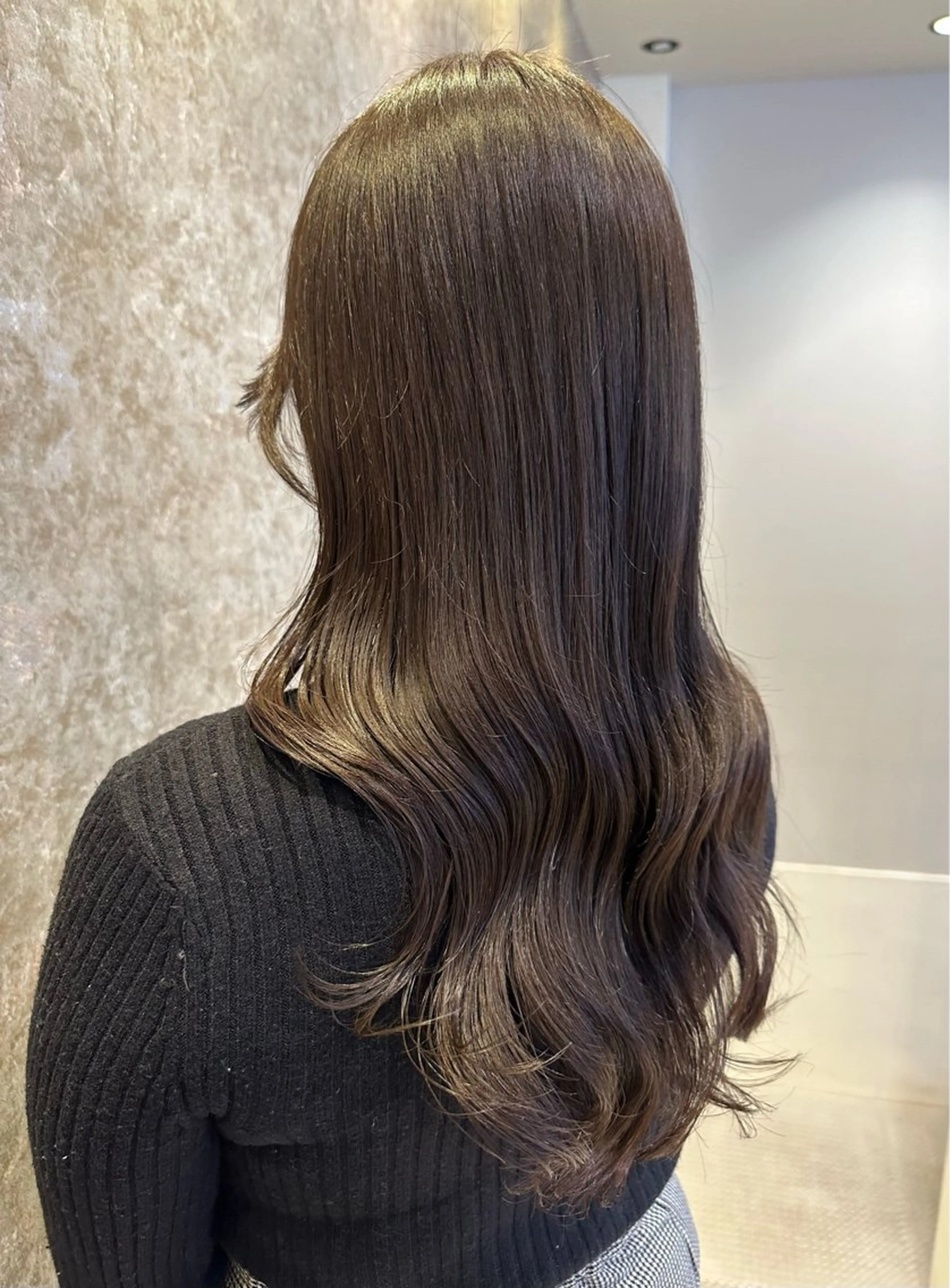 ロング カラー ブリーチ グレージュ ブリーチなしカラー カット ヘアカラー トリートメント ダブルカラー/透明感 /髪質改善/MAHOのヘアスタイル