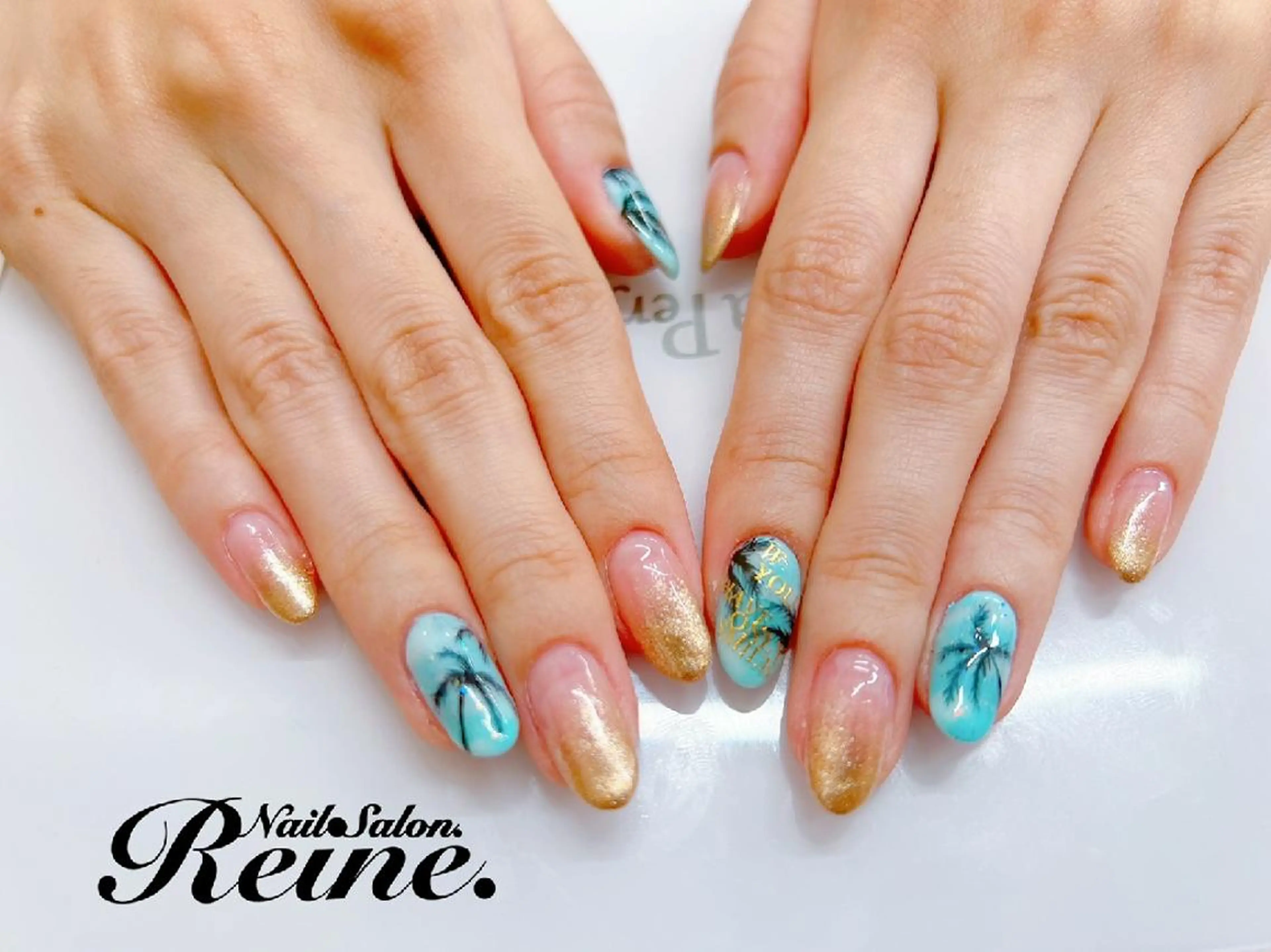 ネイル 夏ネイル 玉栄 伶奈のネイルデザイン