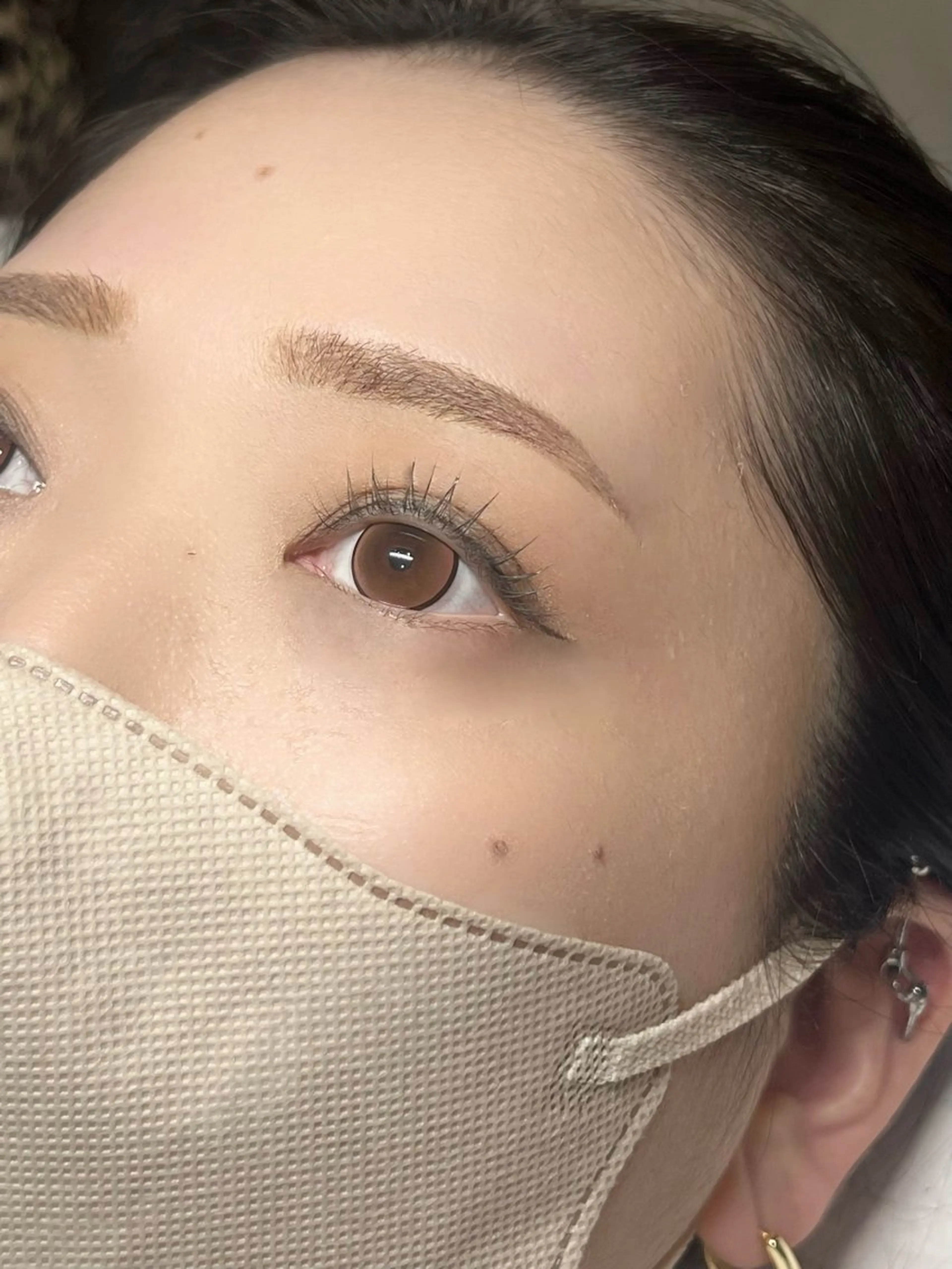 アイブロウ ワックス脱毛 眉カット 眞下 遥香のマツエク・マツパデザイン