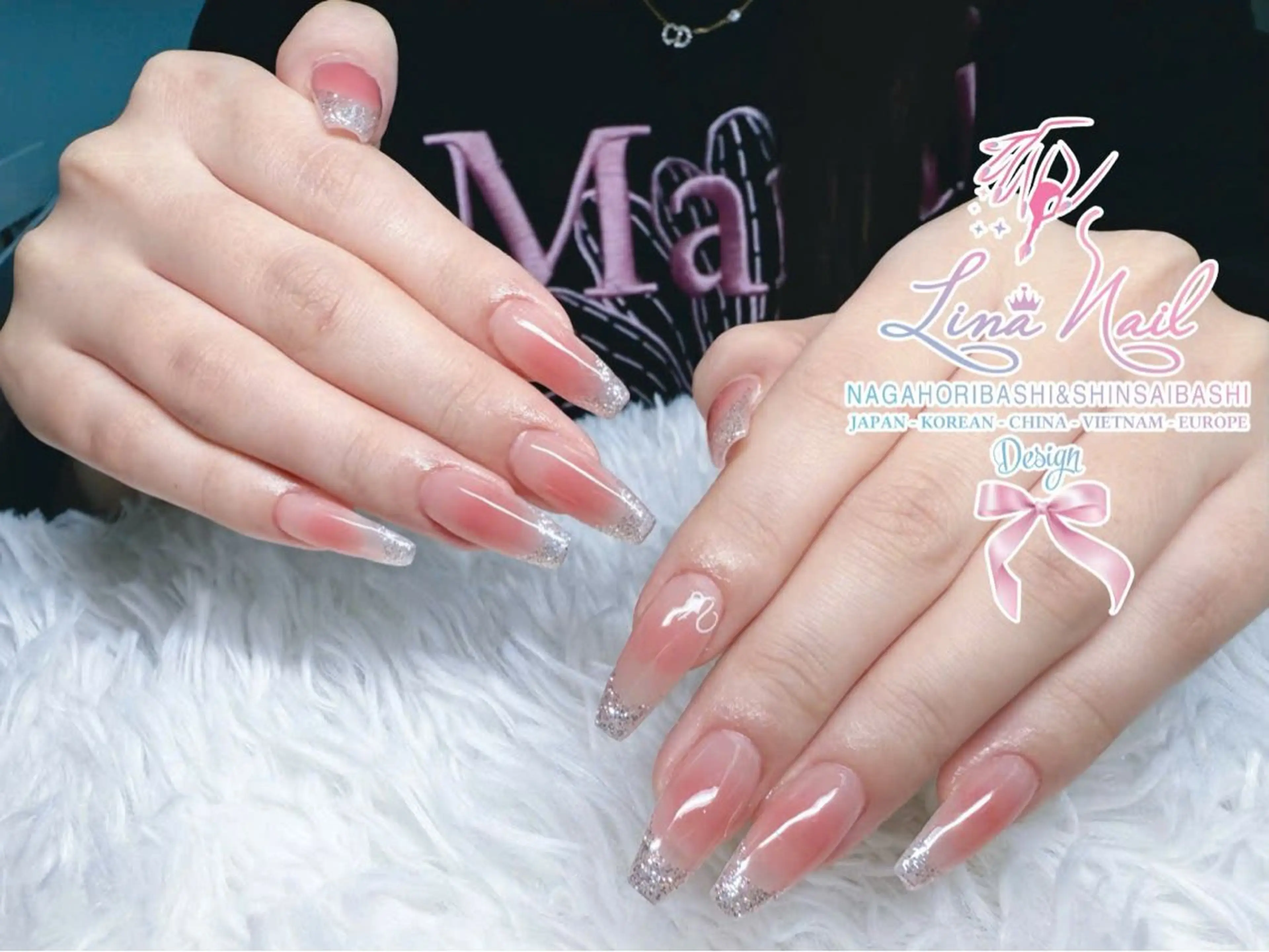 ネイル チークネイル 桜ネイル フラッシュネイル フットネイル ジェルネイル ハンドネイル リナネイル アメ村心斎橋店のネイルデザイン